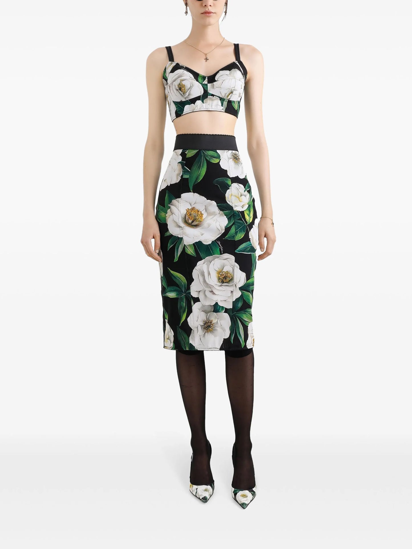 printed bustier top
