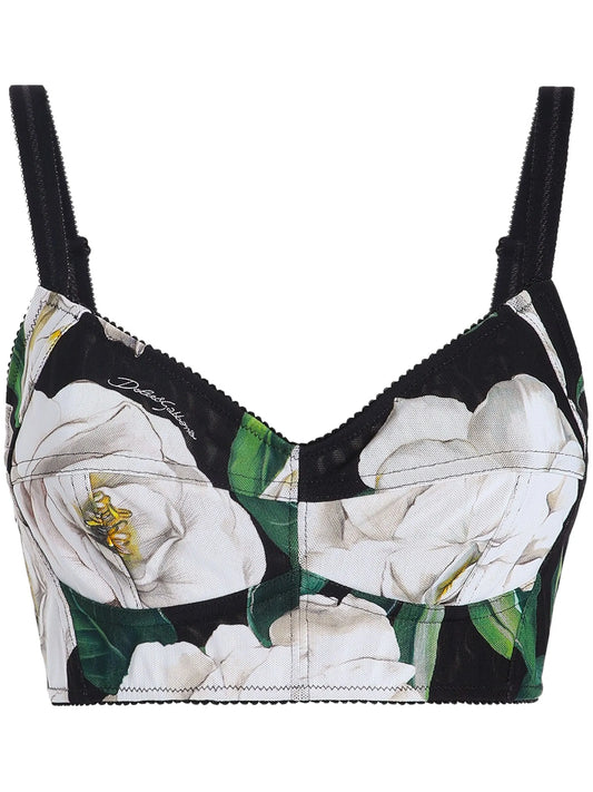 printed bustier top