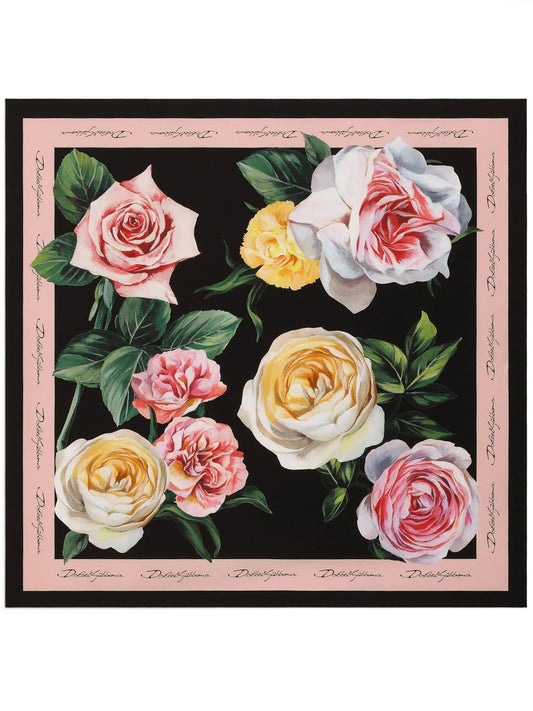 floral-print scarf