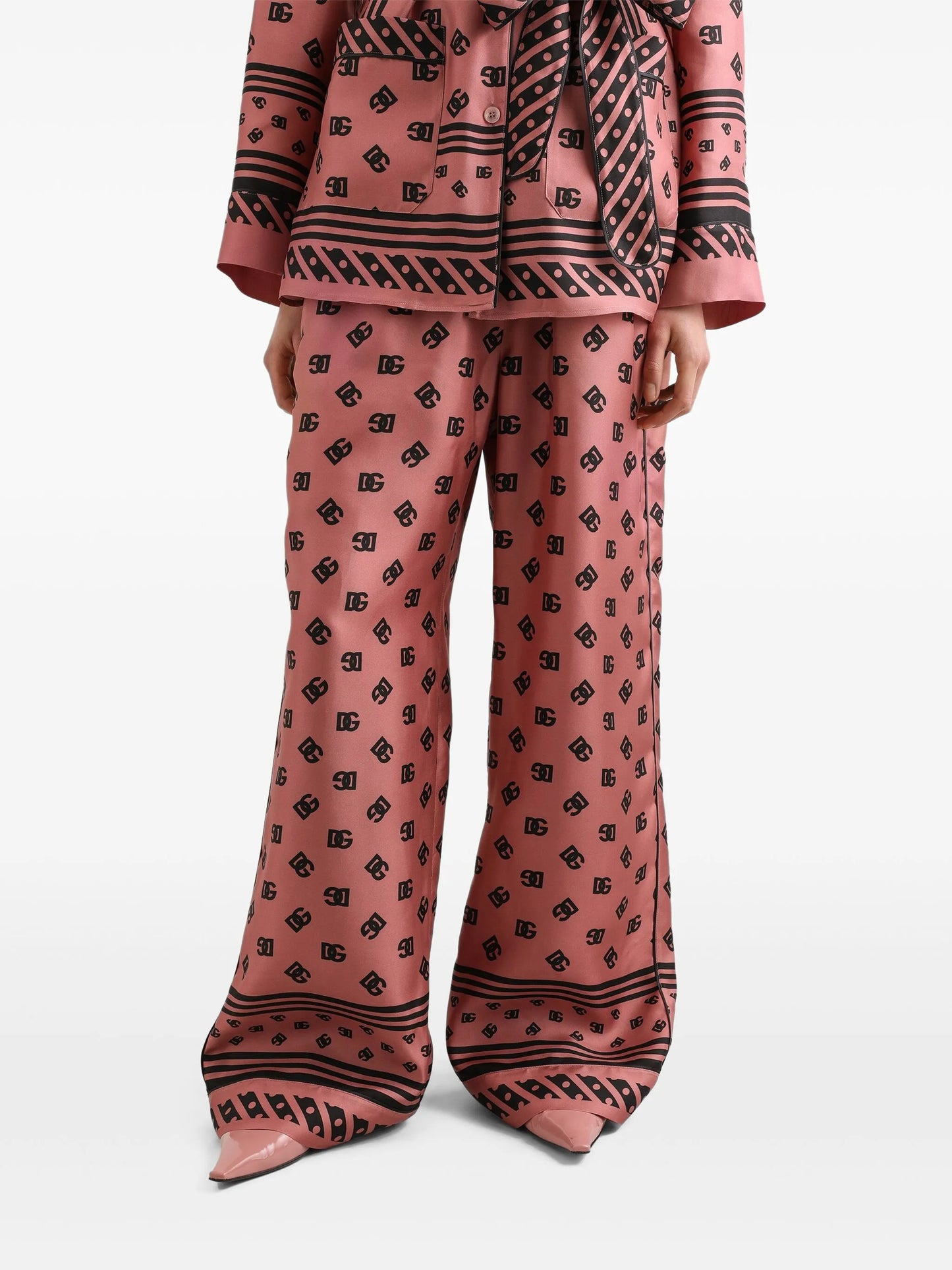 logo-print palazzo pants