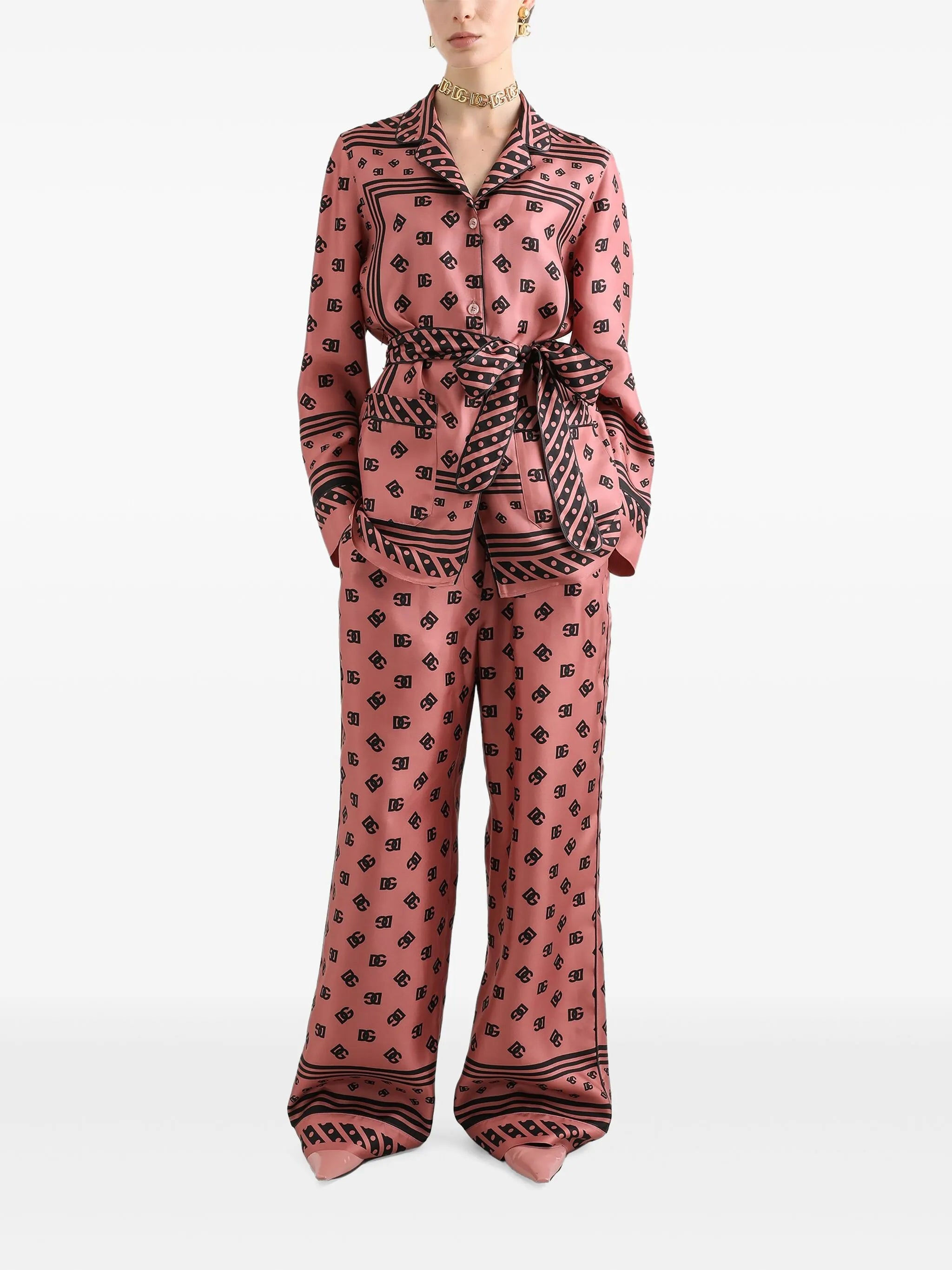 logo-print palazzo pants