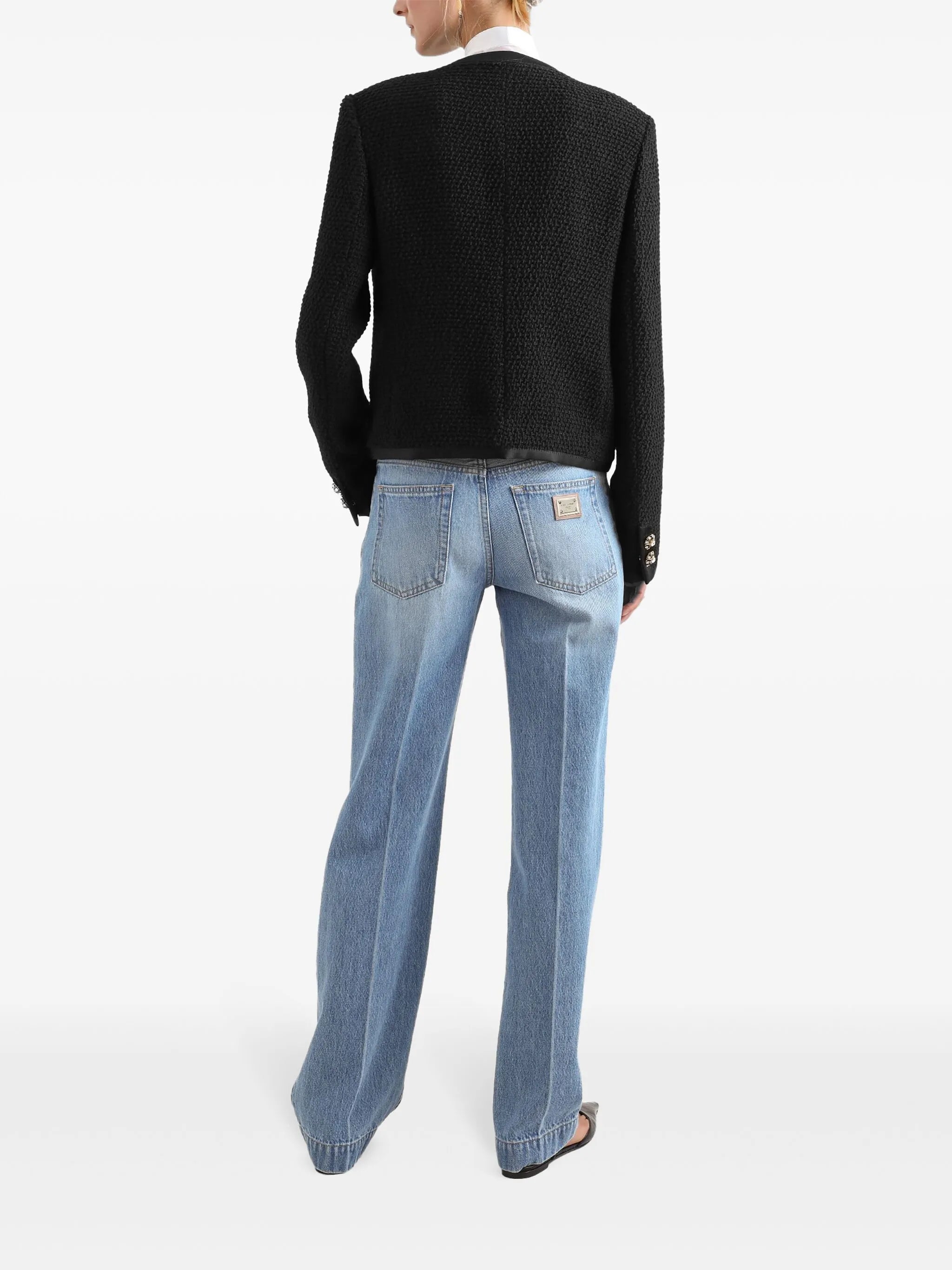 pressed-crease jeans