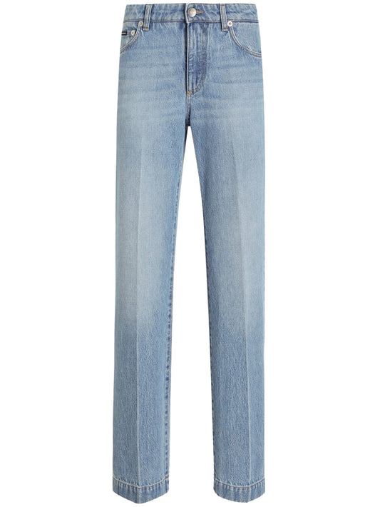 pressed-crease jeans