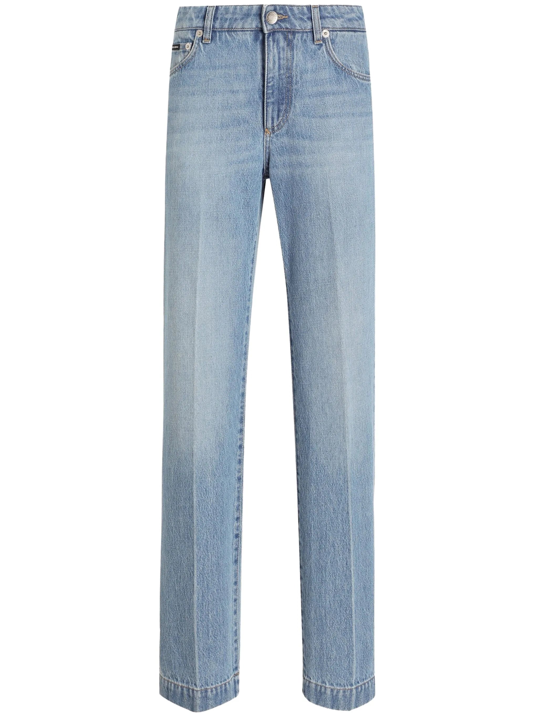 pressed-crease jeans