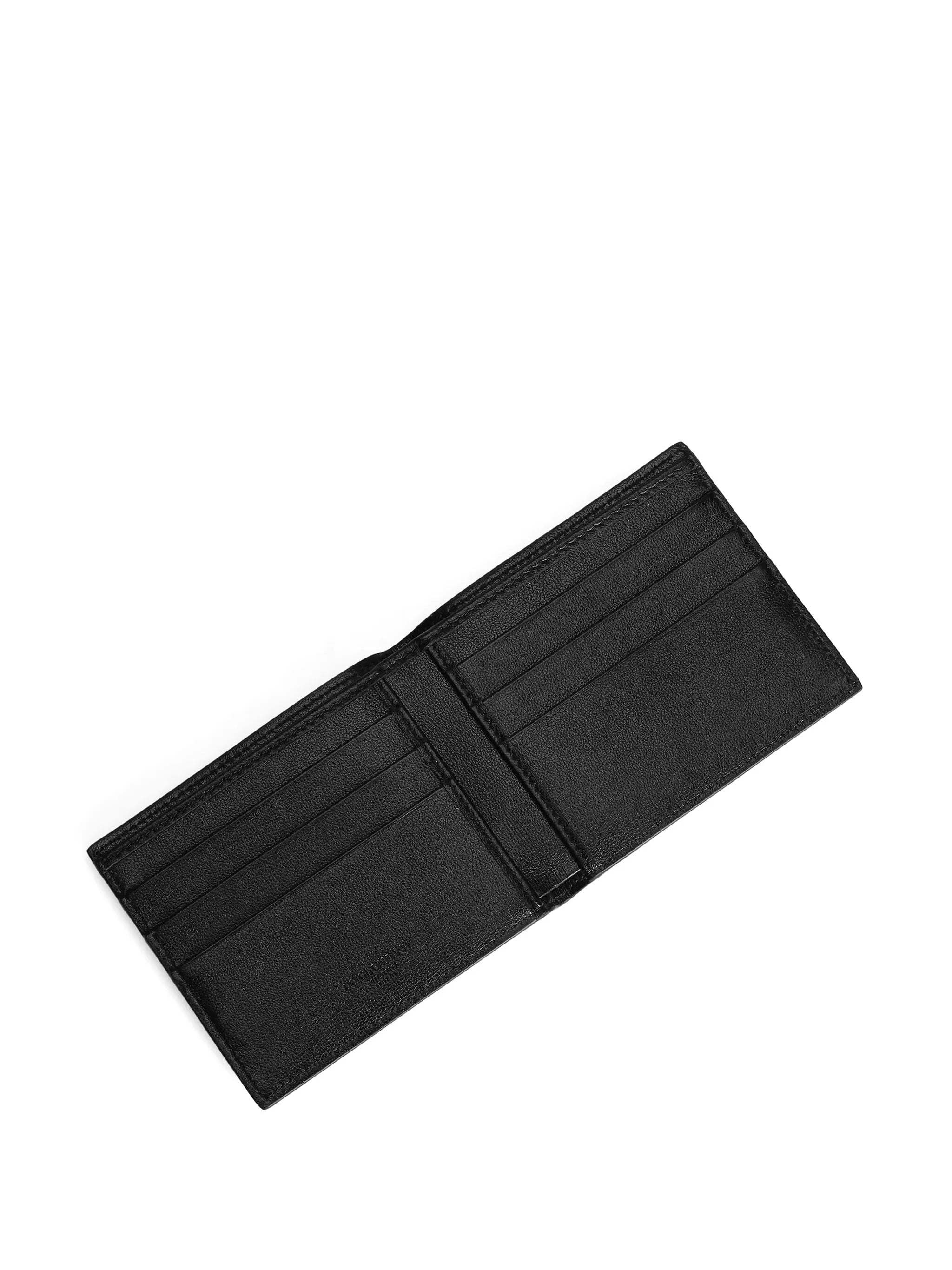 logo-print leather wallet