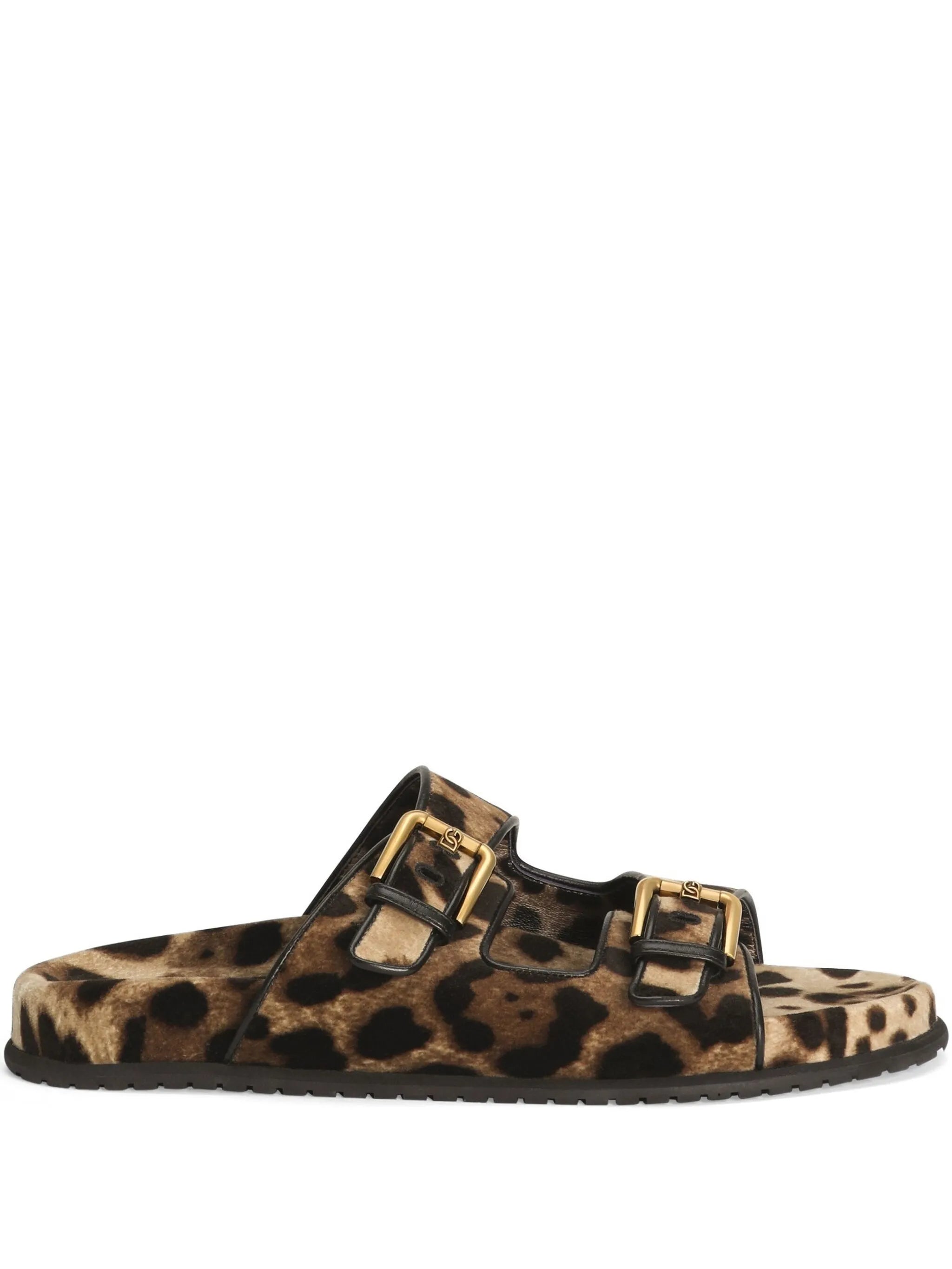 leopard-print sandals