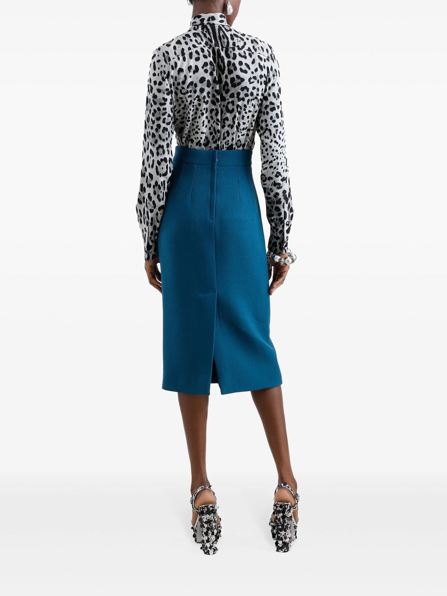animal-print blouse