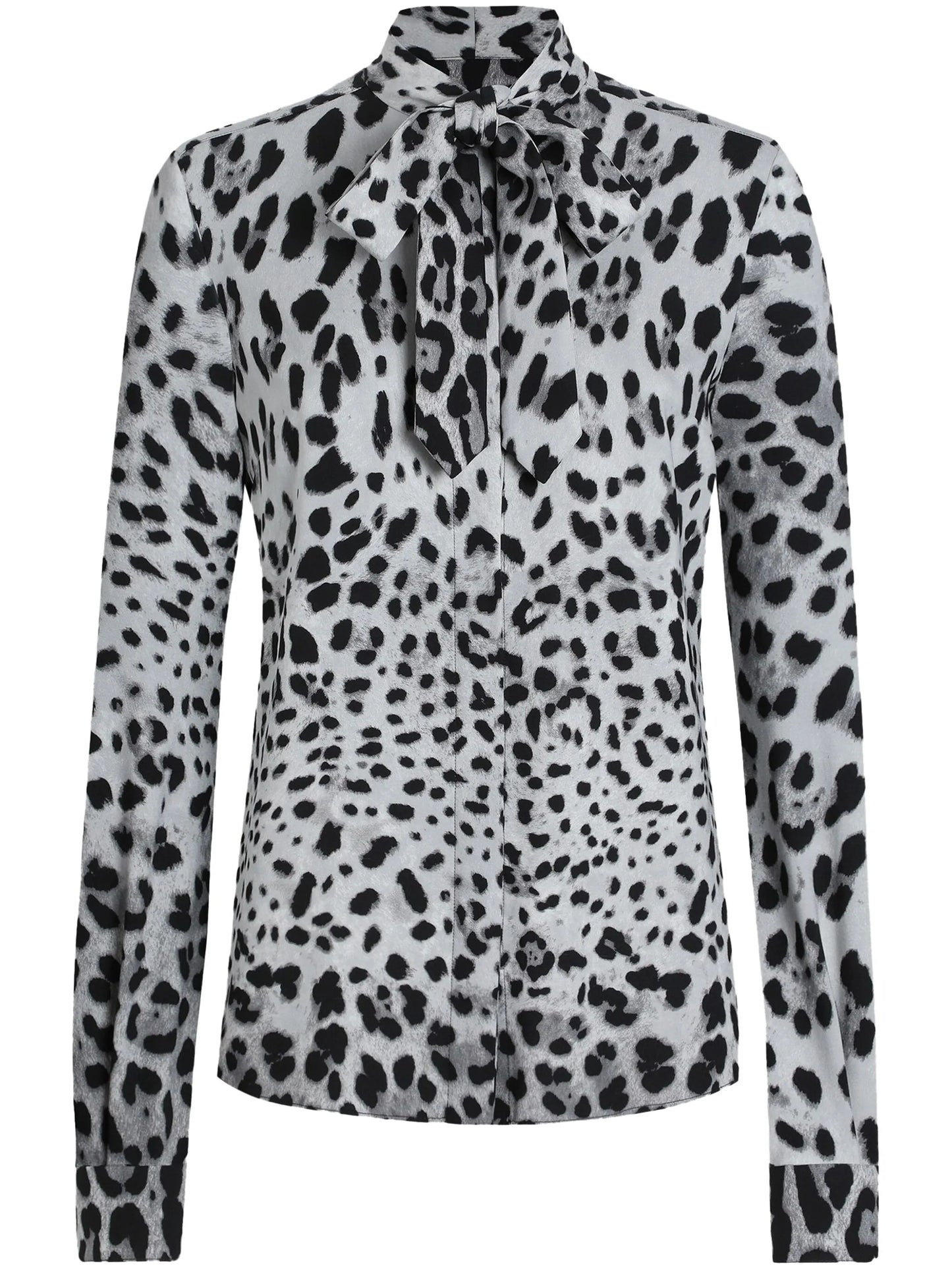 animal-print blouse