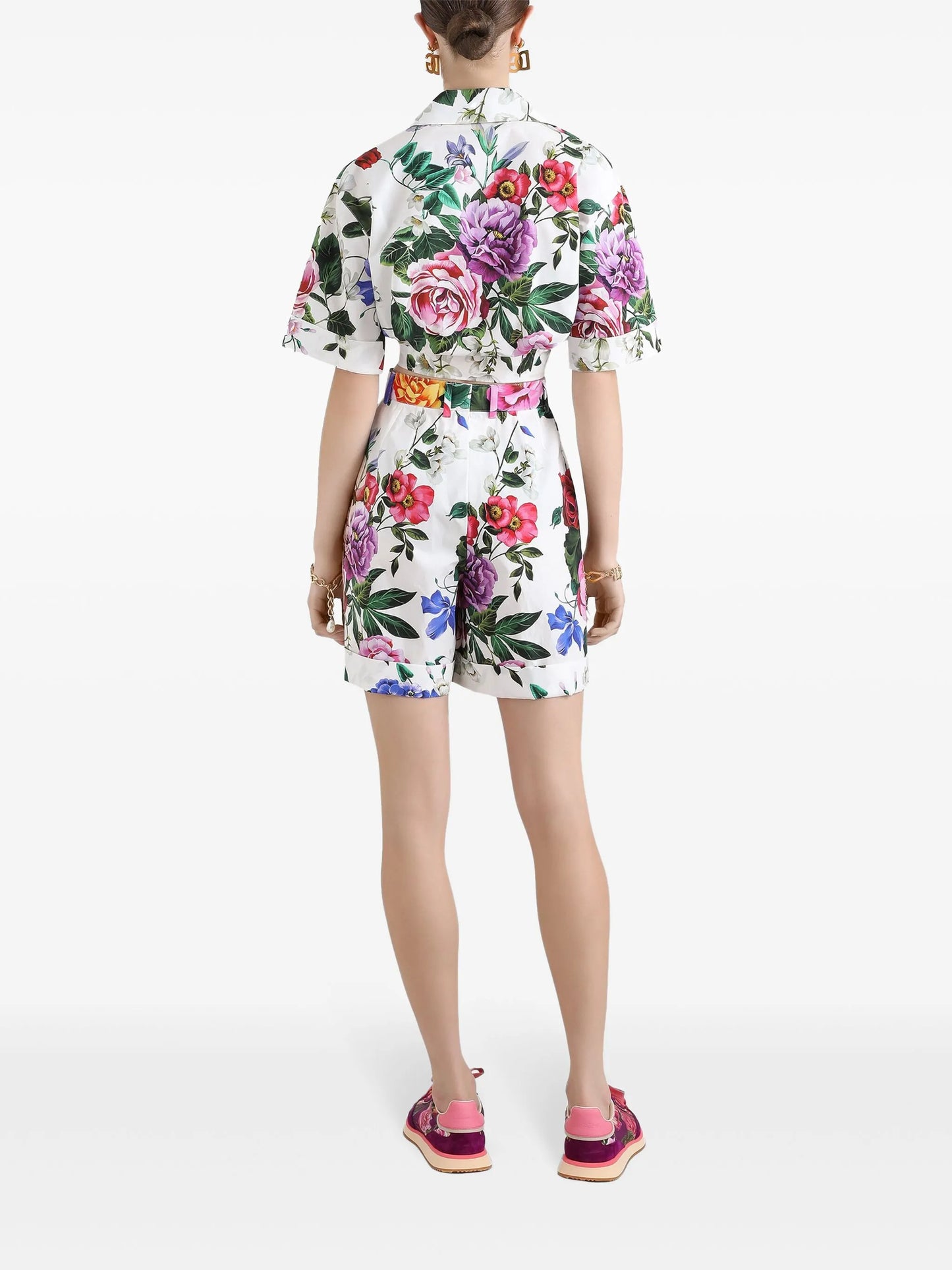 floral-print shirt