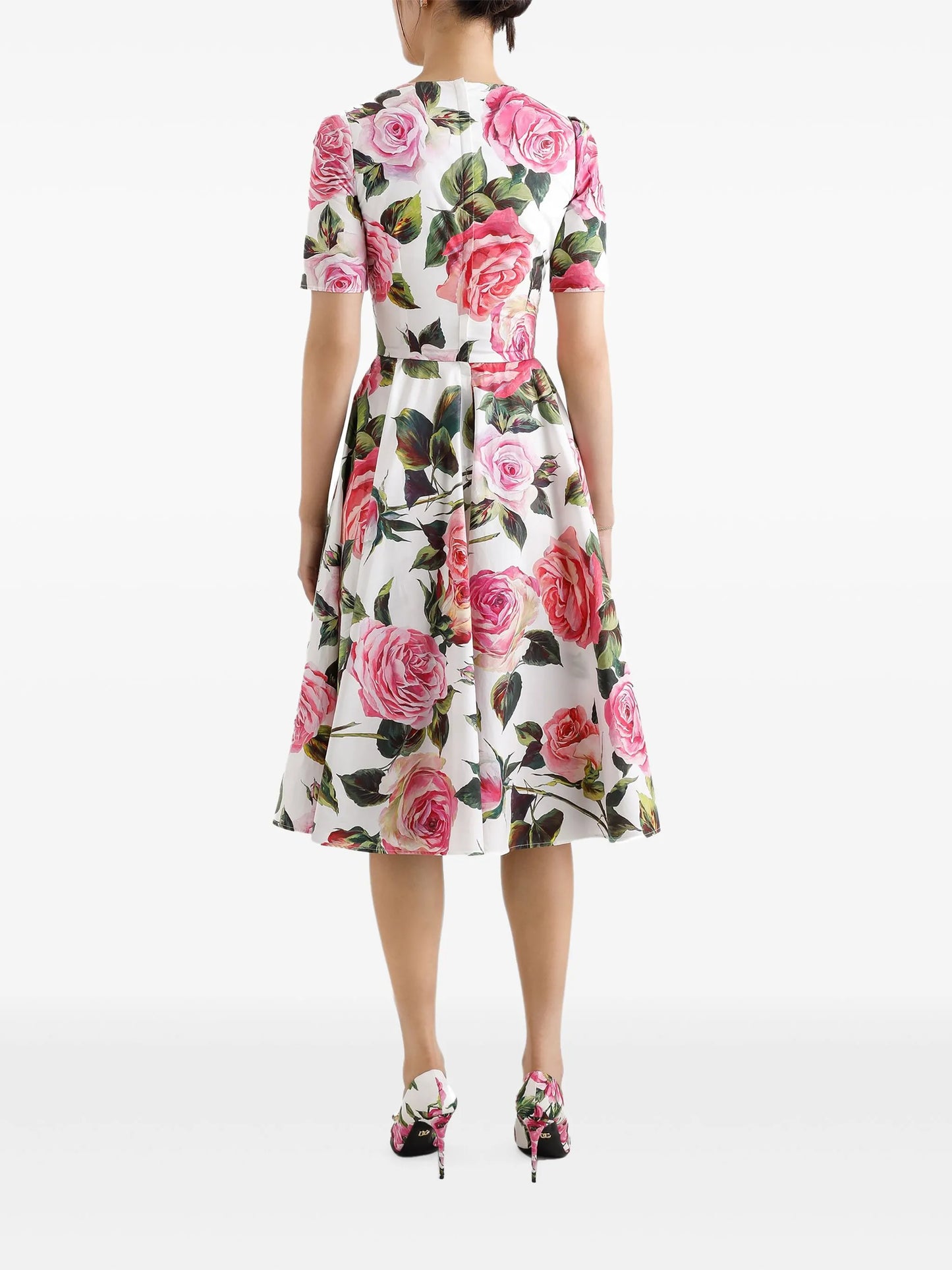 floral-print midi dress
