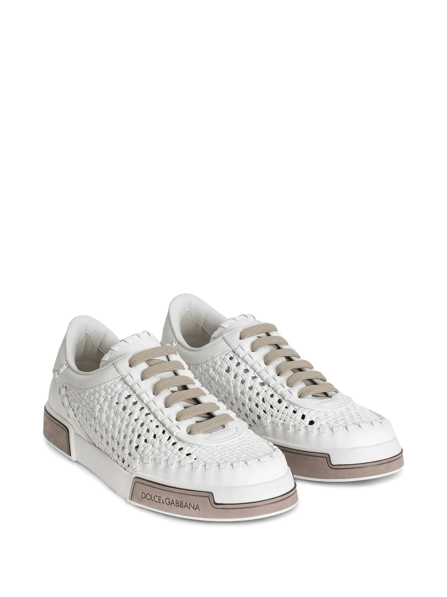 woven leather sneakers