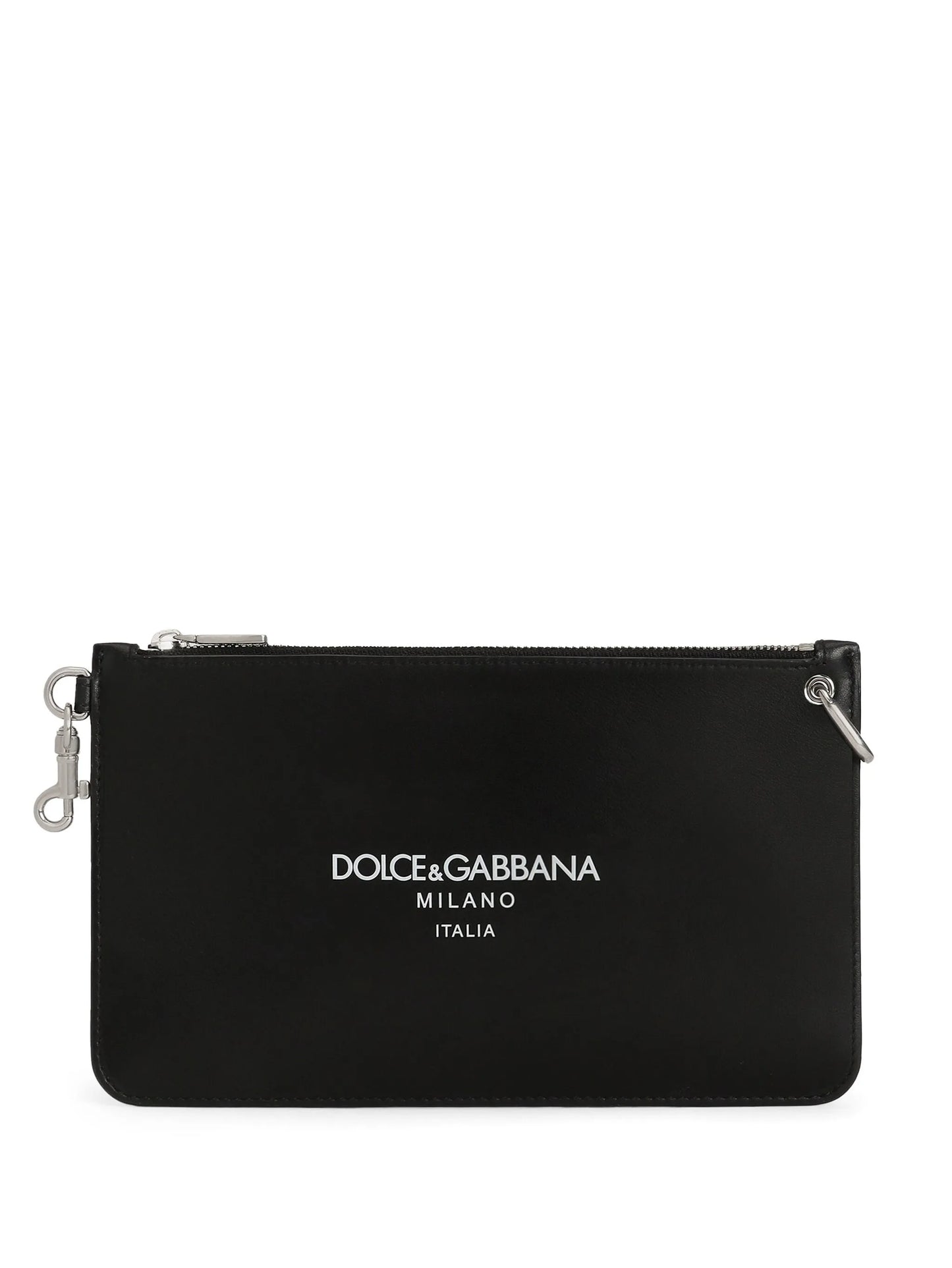 logo-lettering clutch bag
