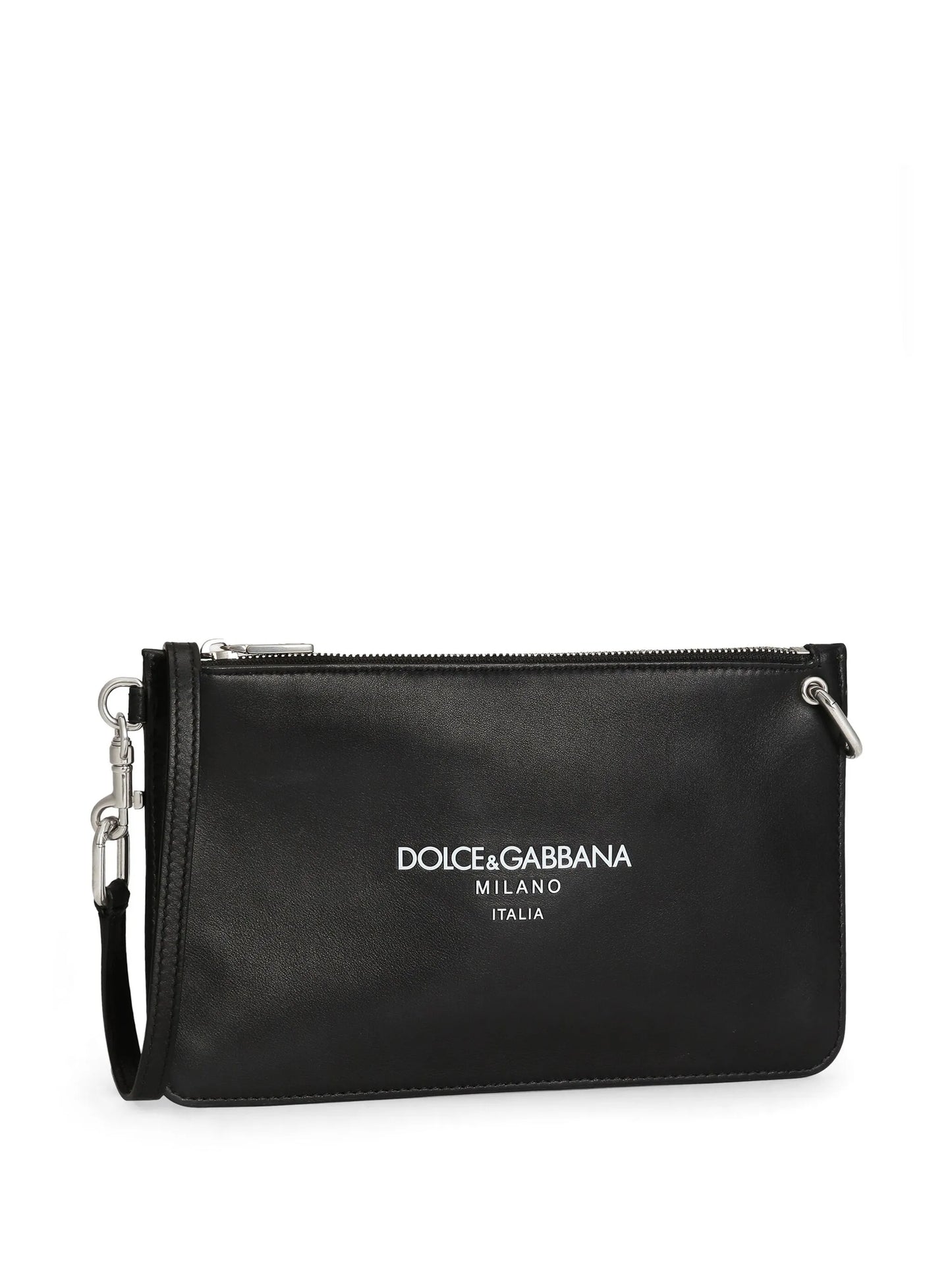 logo-lettering clutch bag