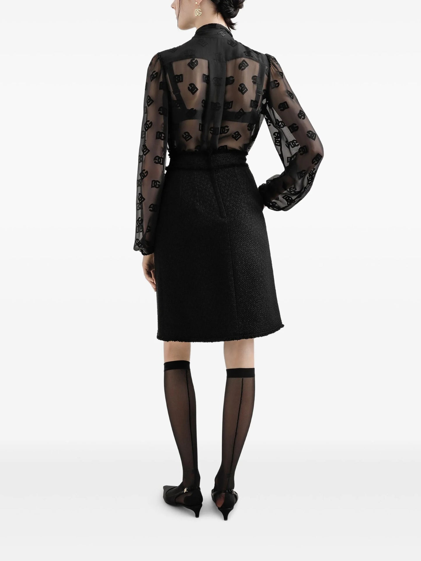 logo-print blouse