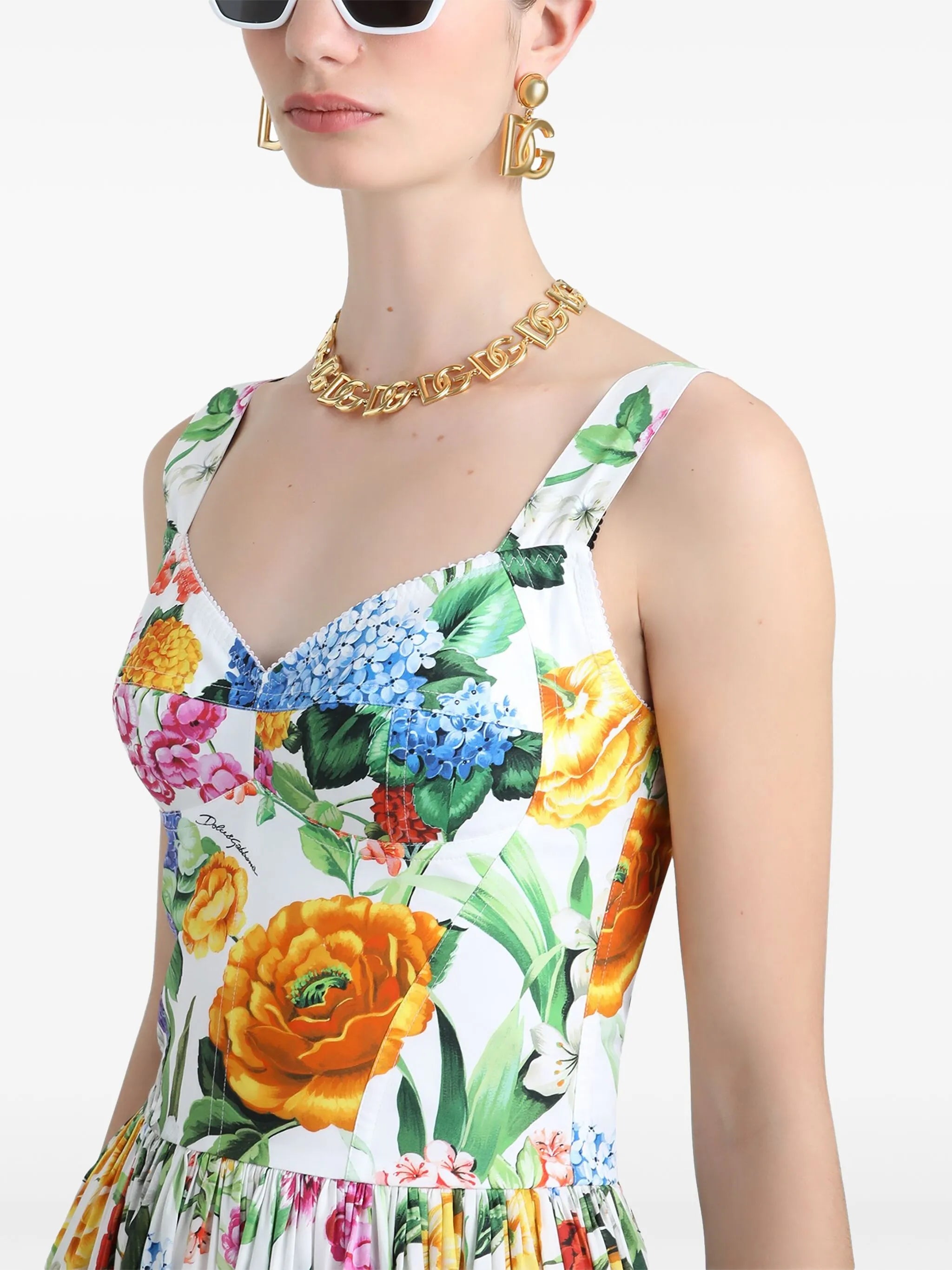 floral-print maxi dress