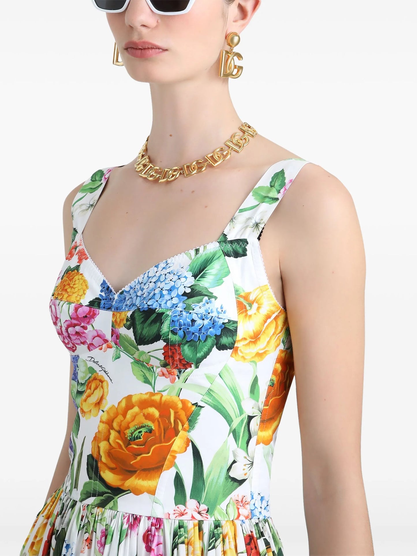 floral-print maxi dress