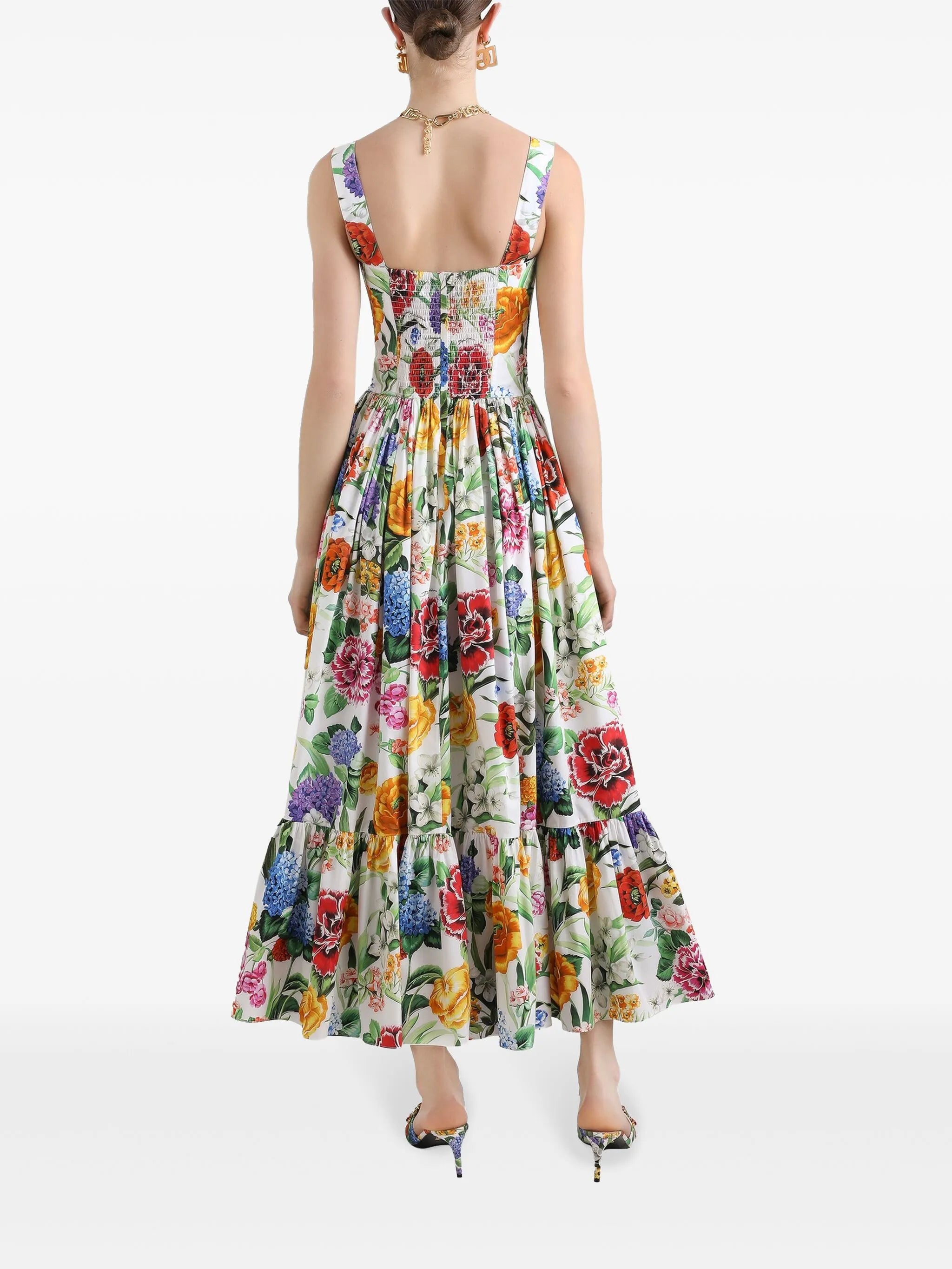 floral-print maxi dress