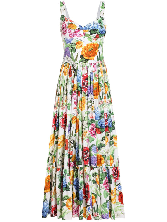 floral-print maxi dress
