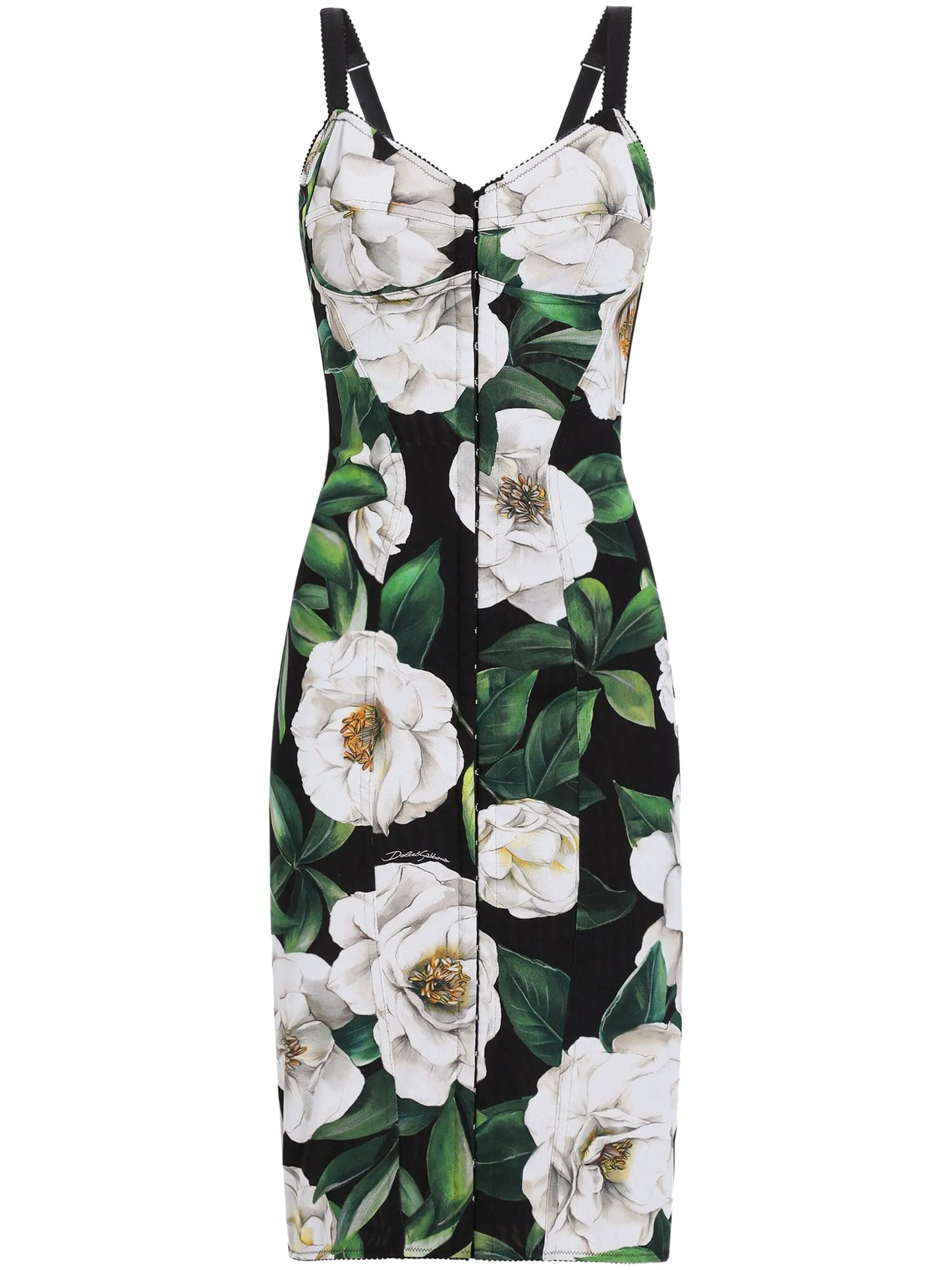 floral-print mini dress