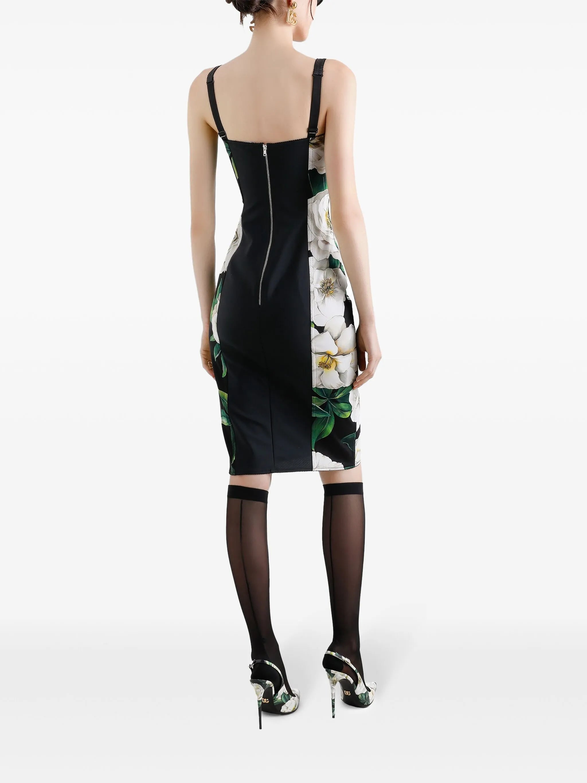 floral-print mini dress