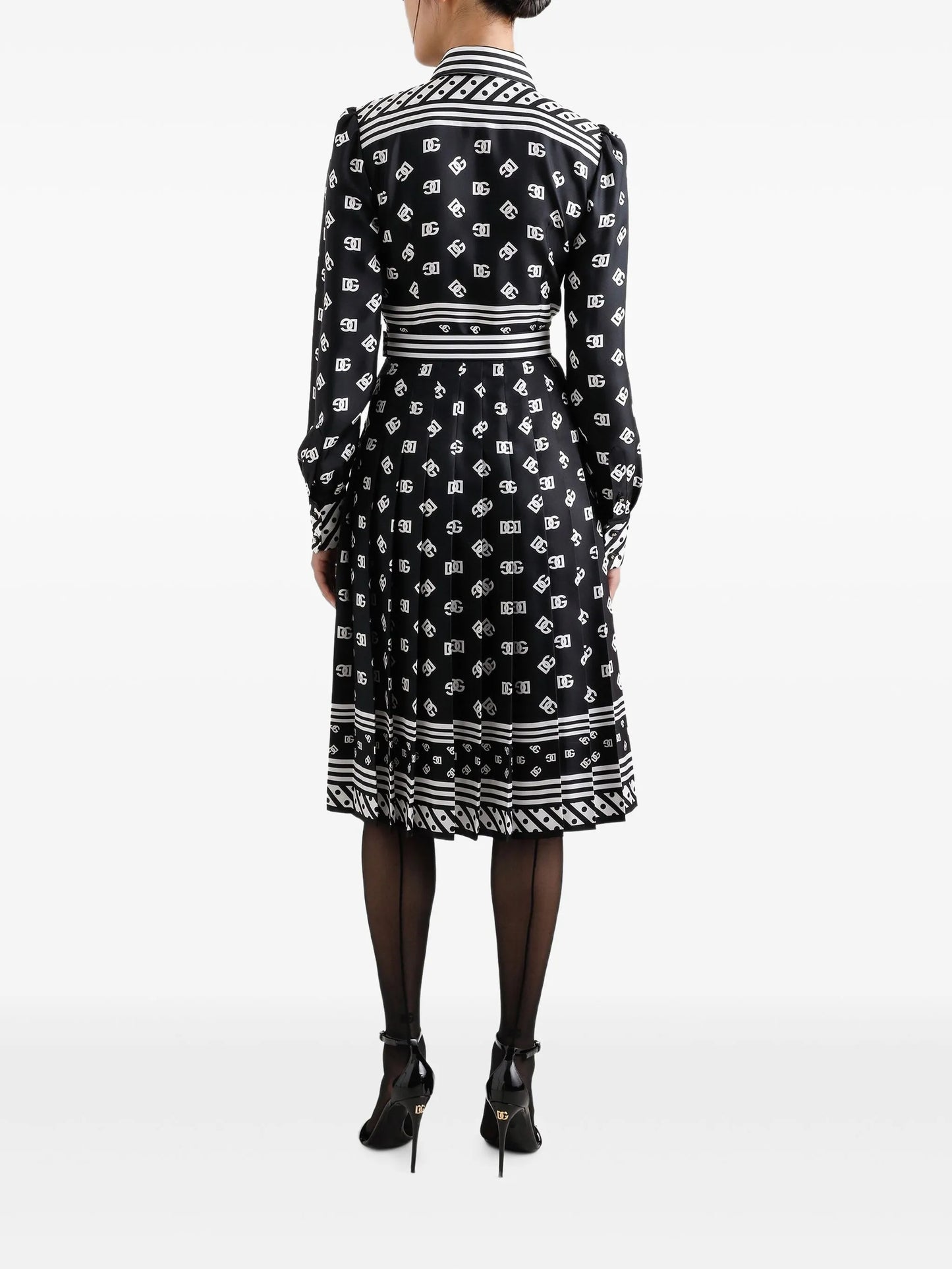 logo-print midi dress