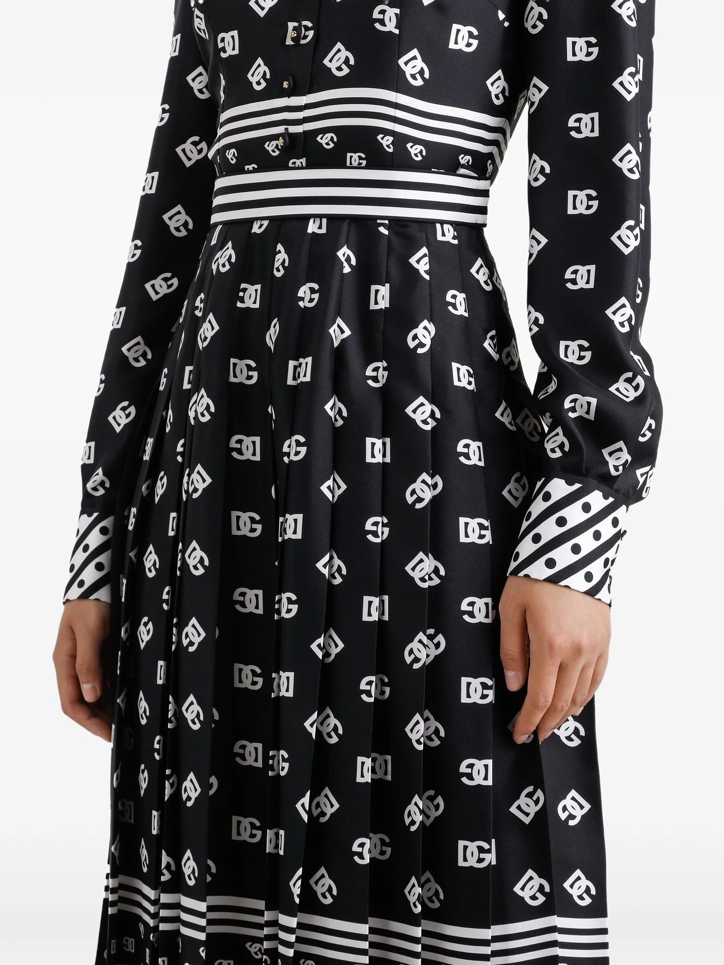 logo-print midi dress