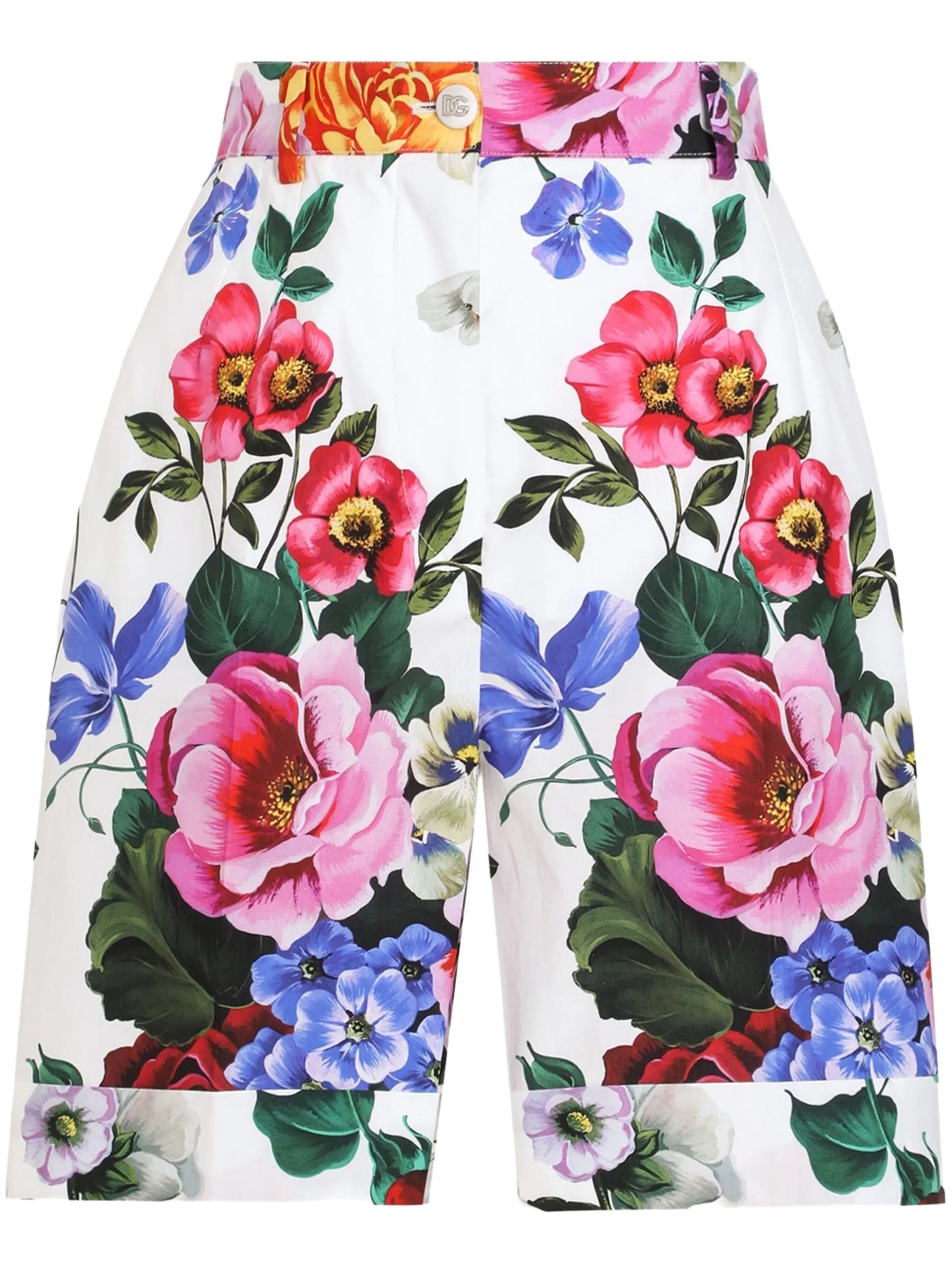 floral-print shorts