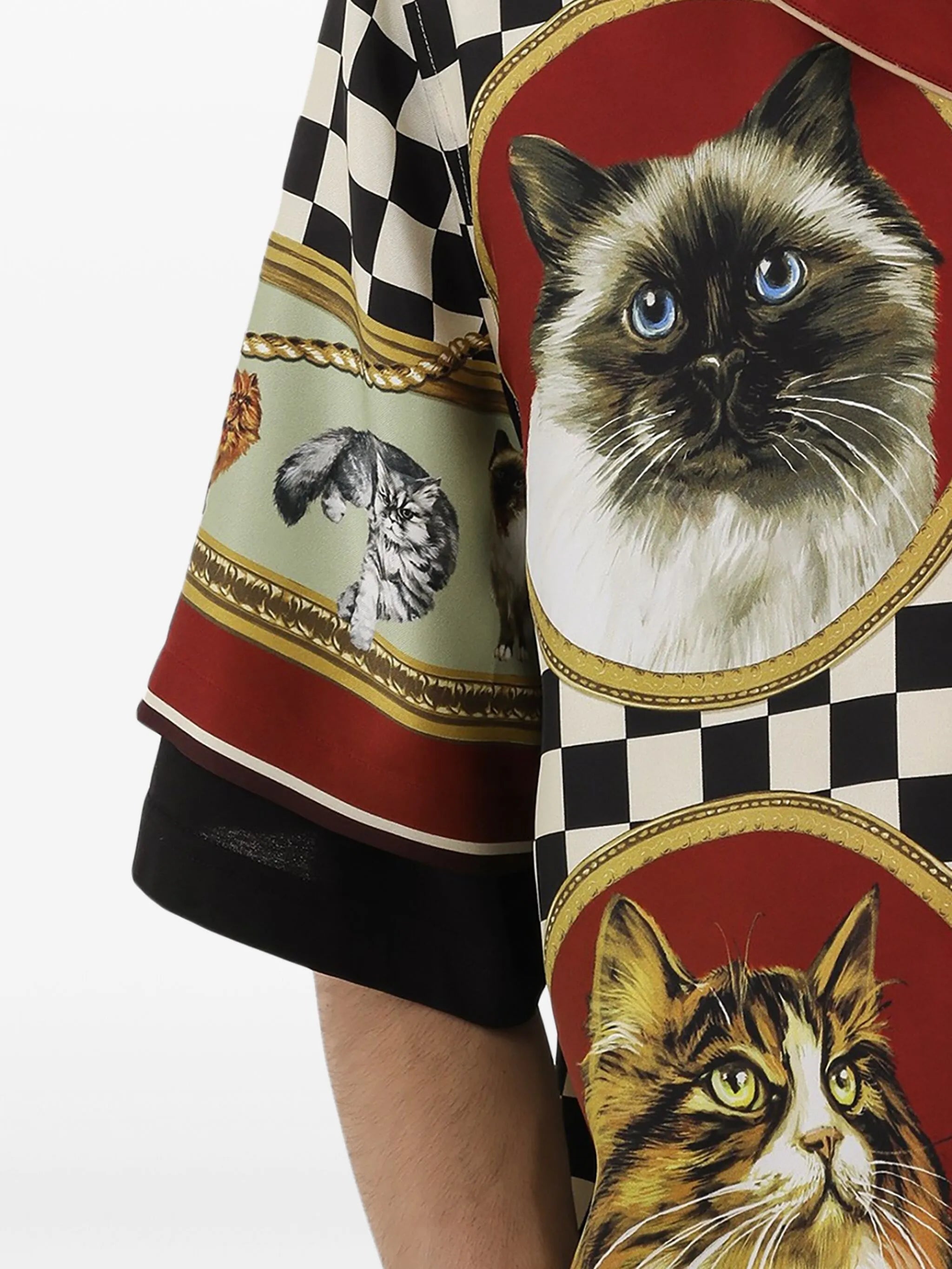 mix-print shirt