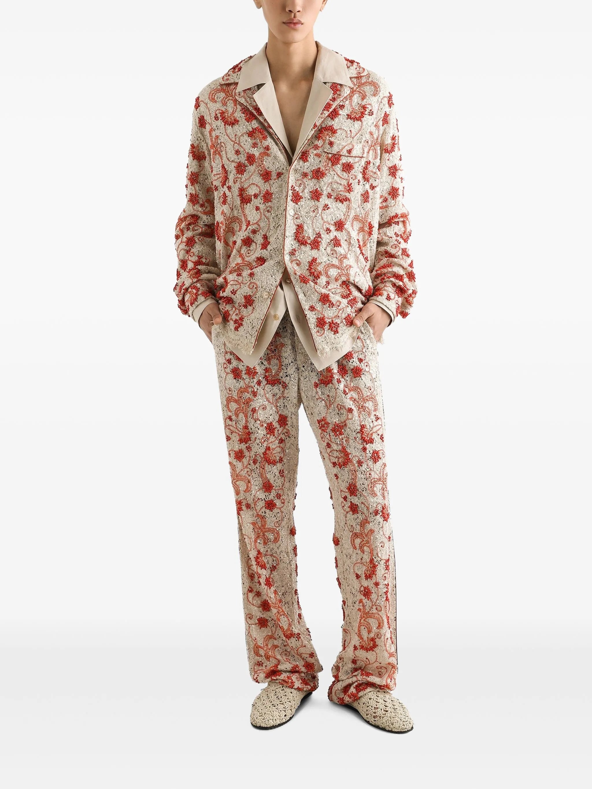 peak-lapel collar shirt