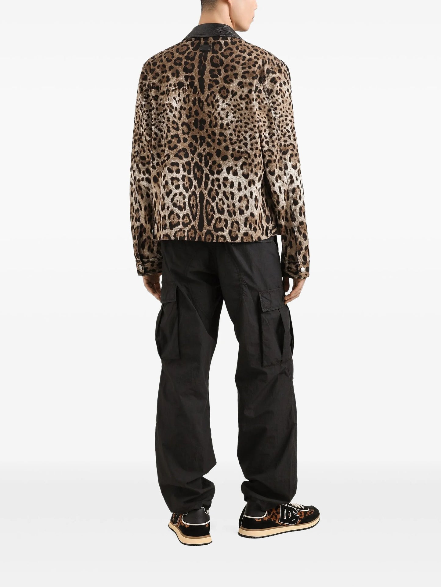 leopard-print bomber jacket