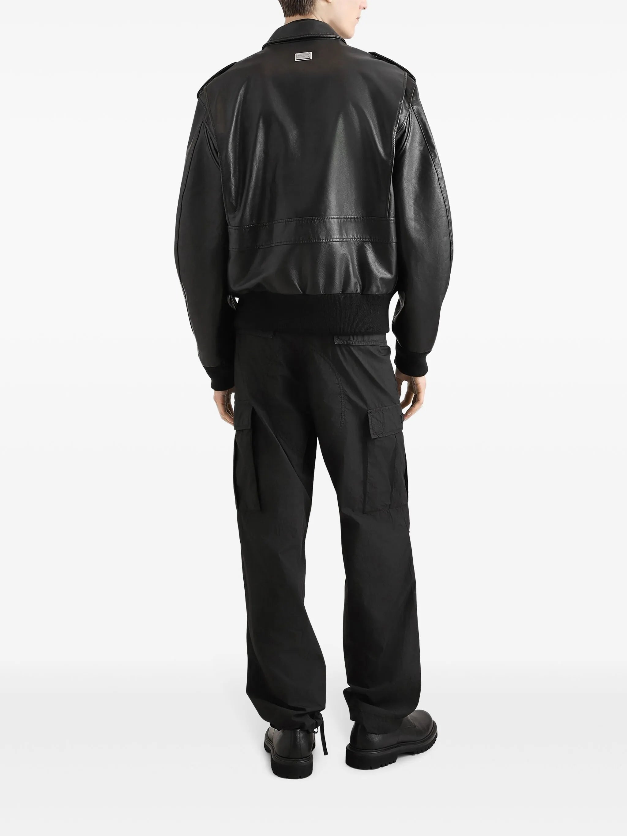 high-waisted cargo trousers