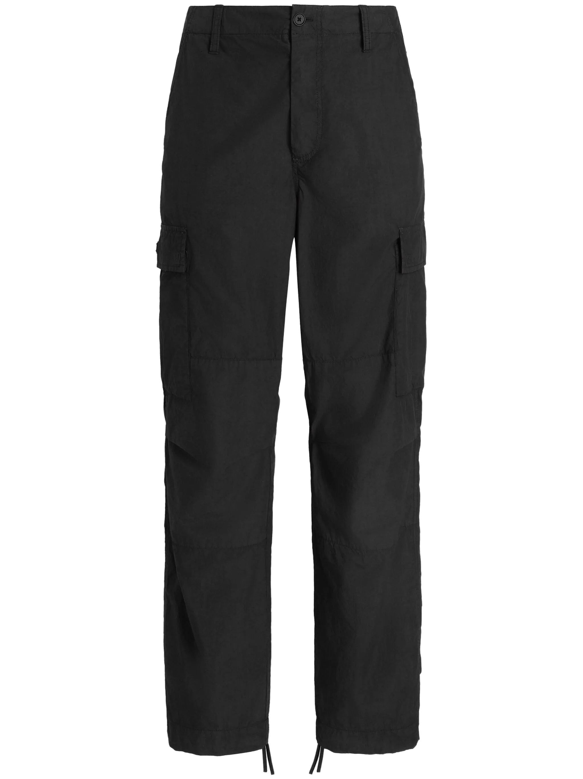 high-waisted cargo trousers