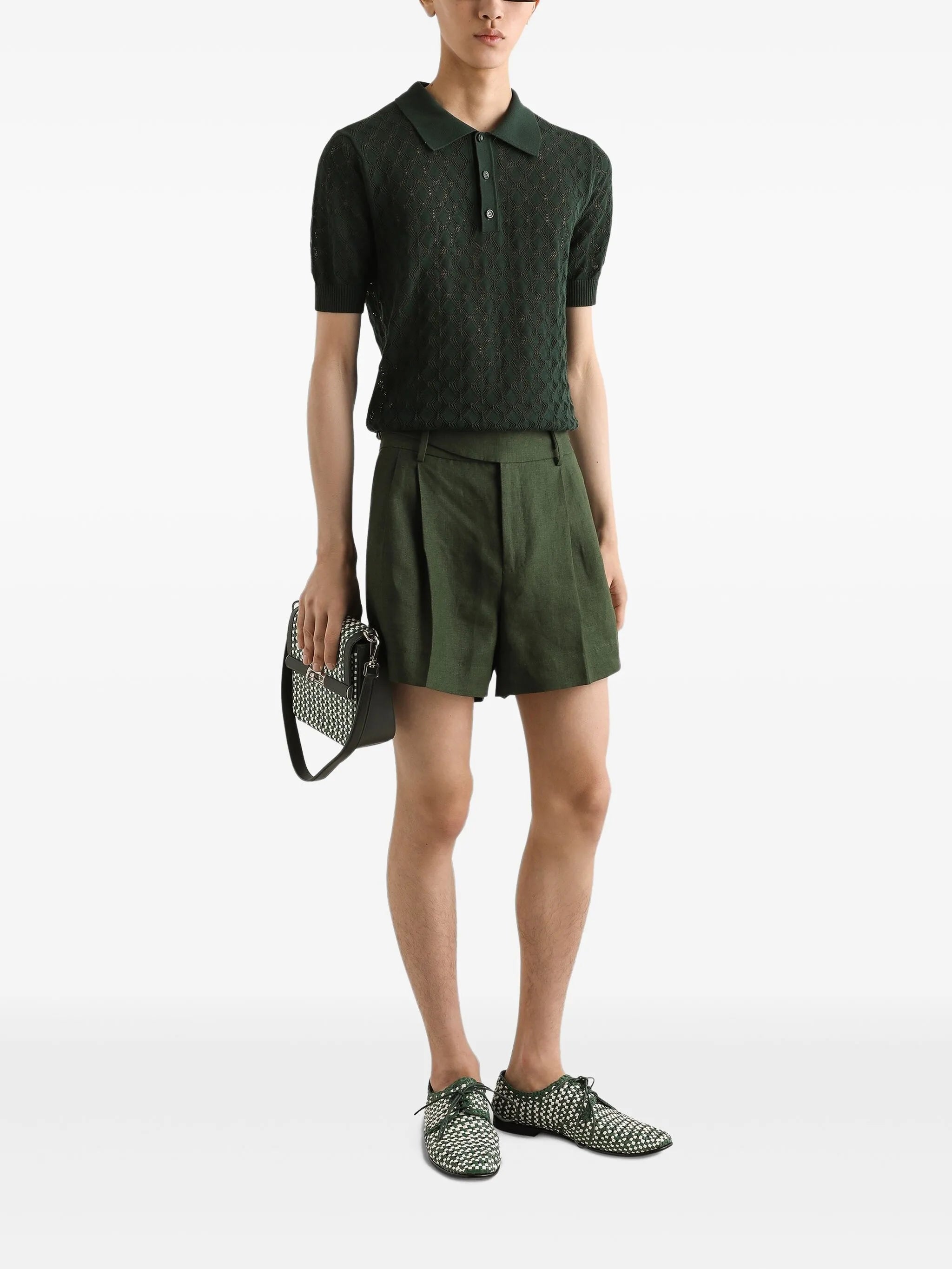 knitted polo shirt