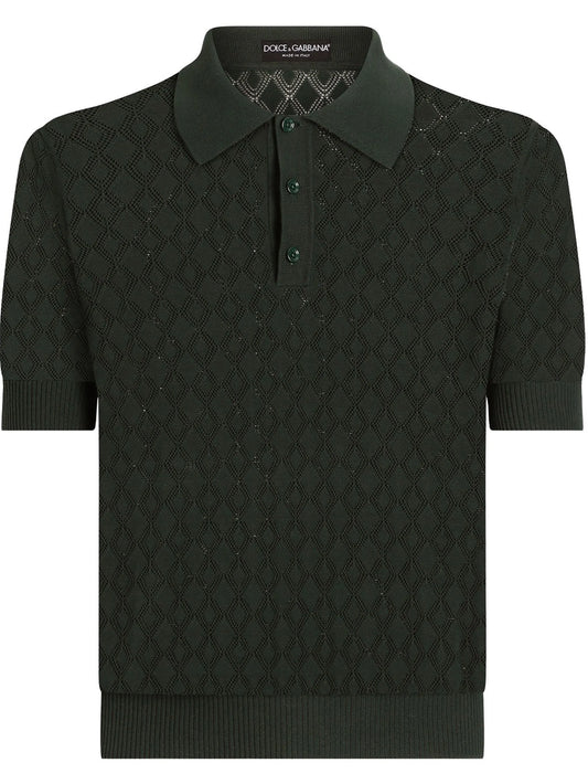 knitted polo shirt