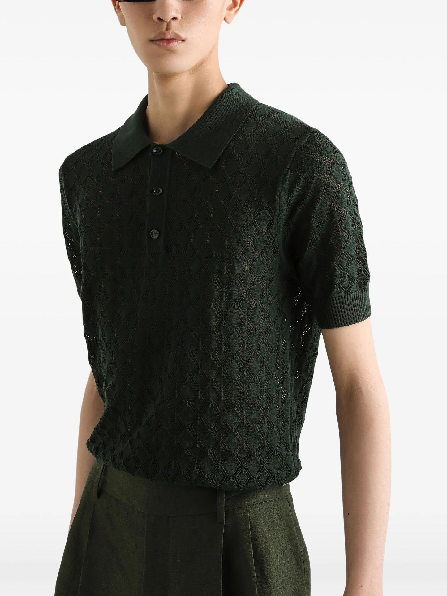 knitted polo shirt