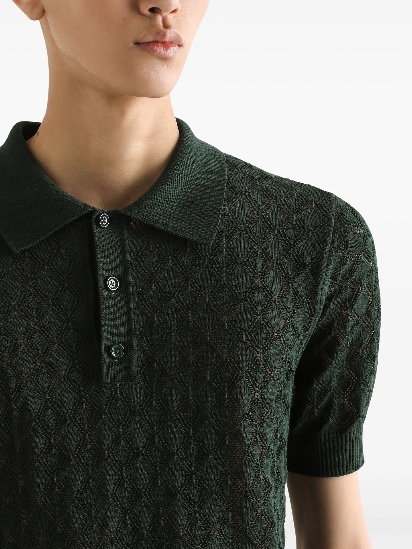 knitted polo shirt
