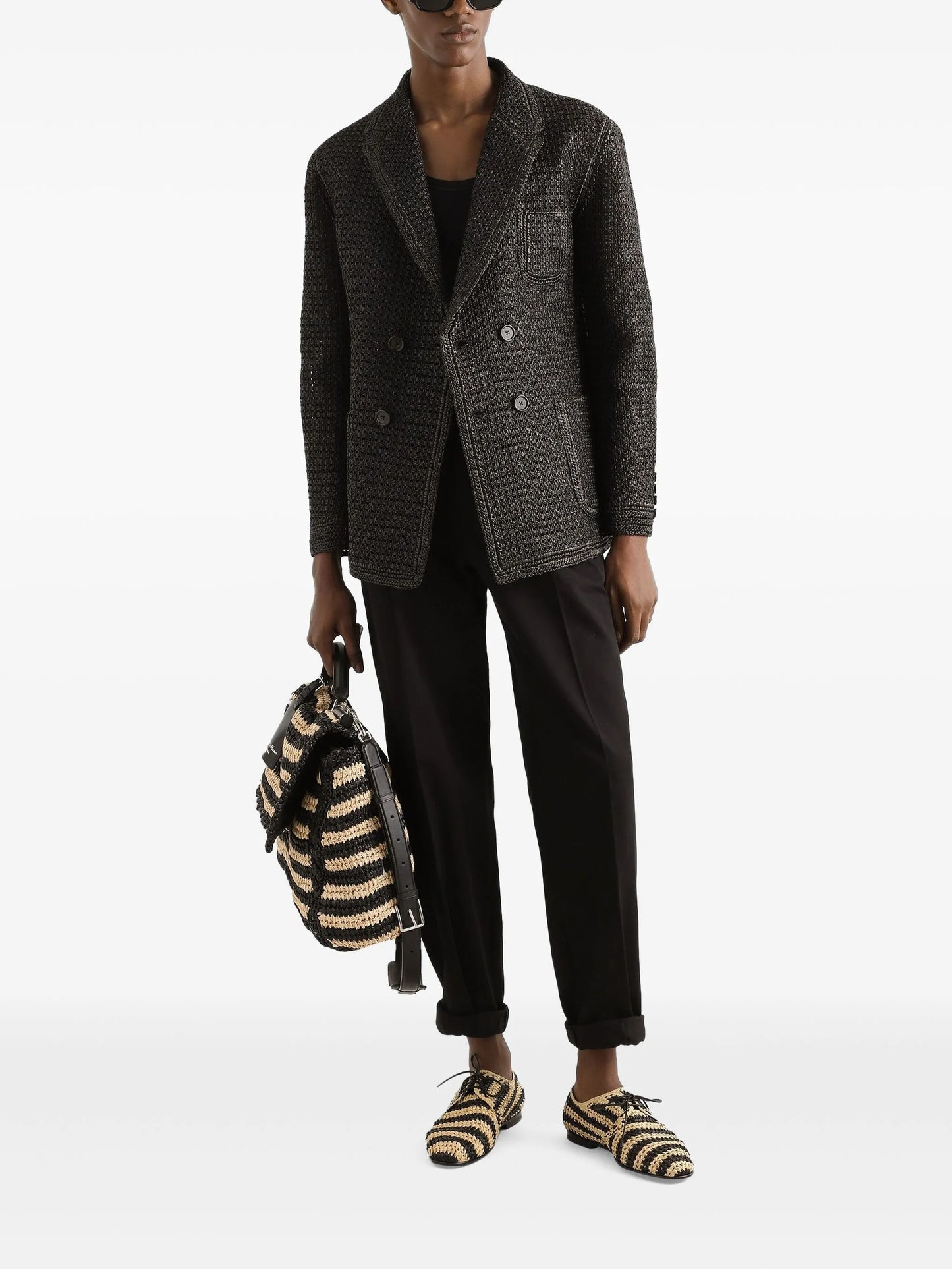 folded-edge trousers