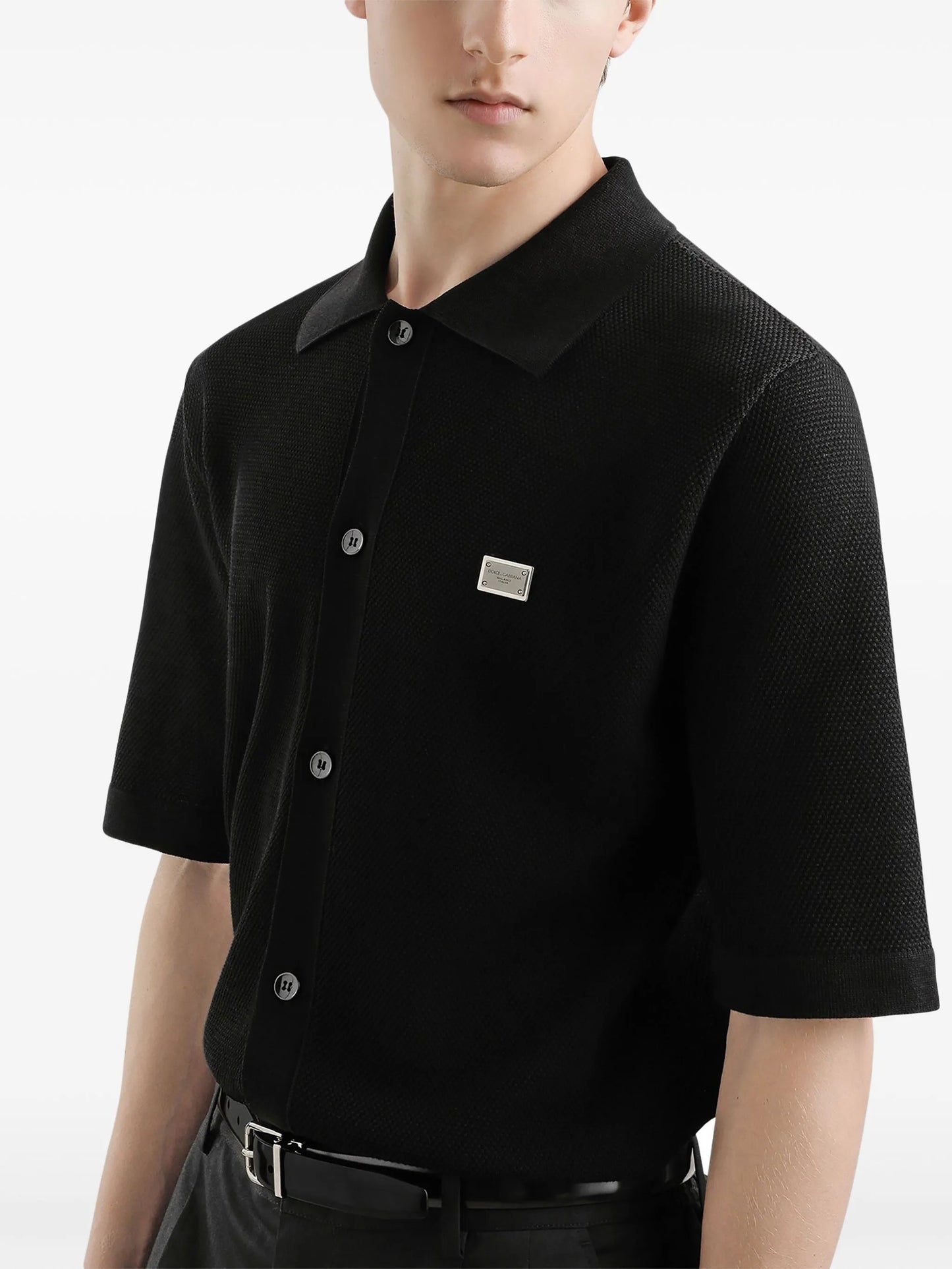 logo-plaque shirt