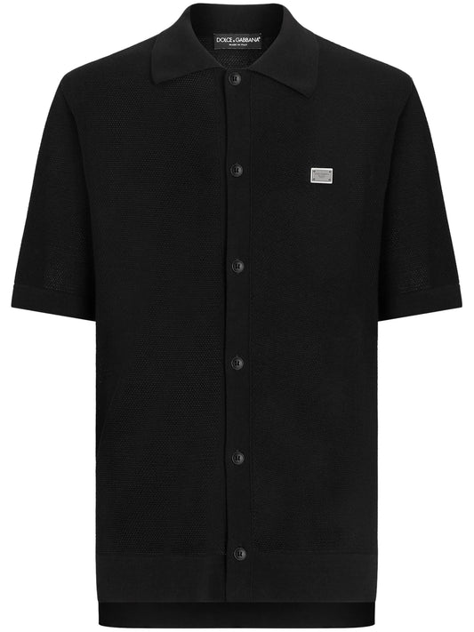 logo-plaque shirt