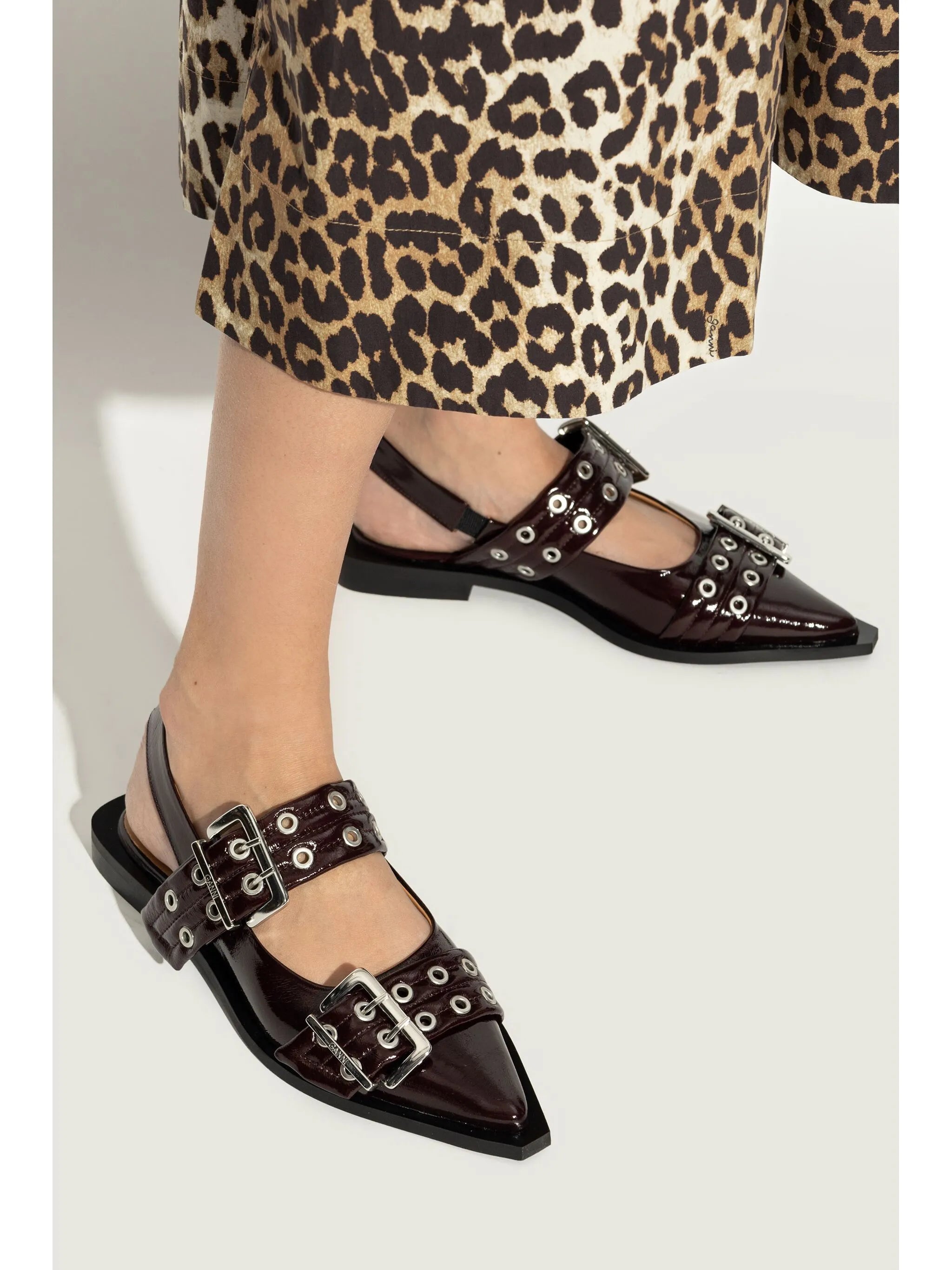 buckle ballerina shoes