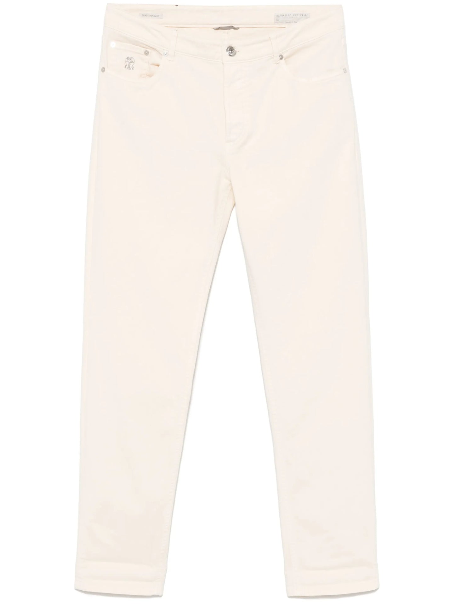 logo-embroidered jeans