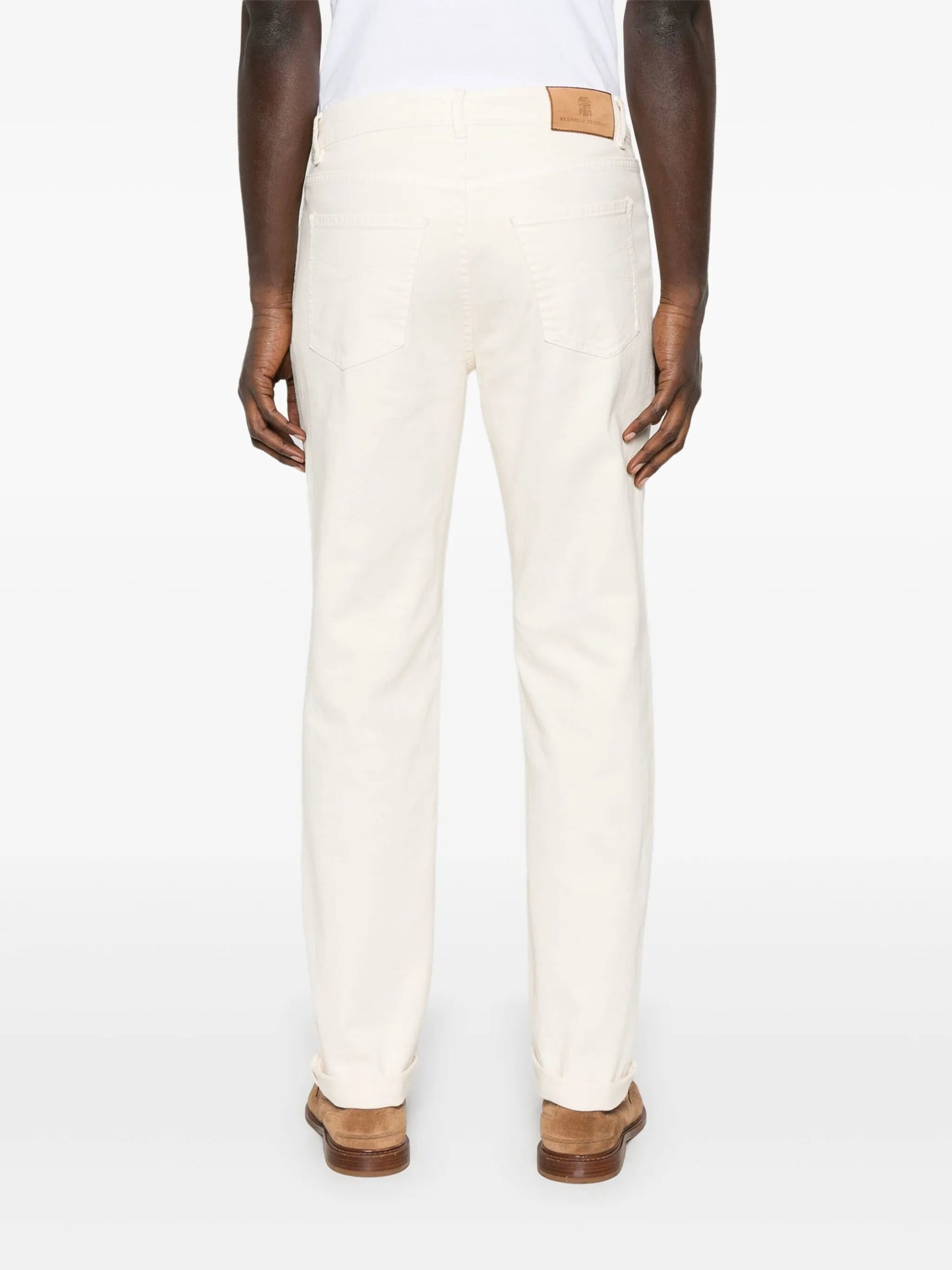 logo-embroidered jeans