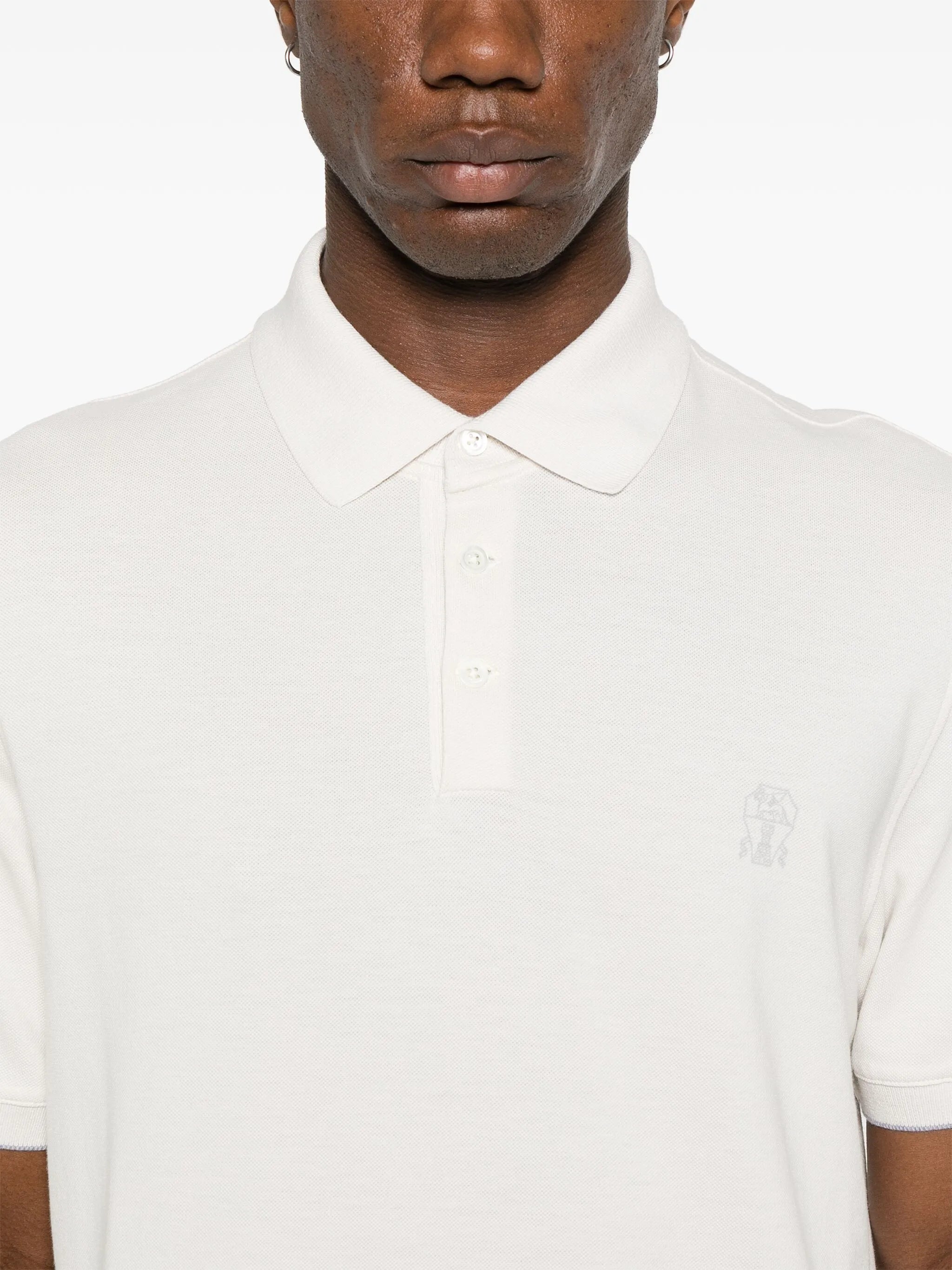 logo-print polo shirt