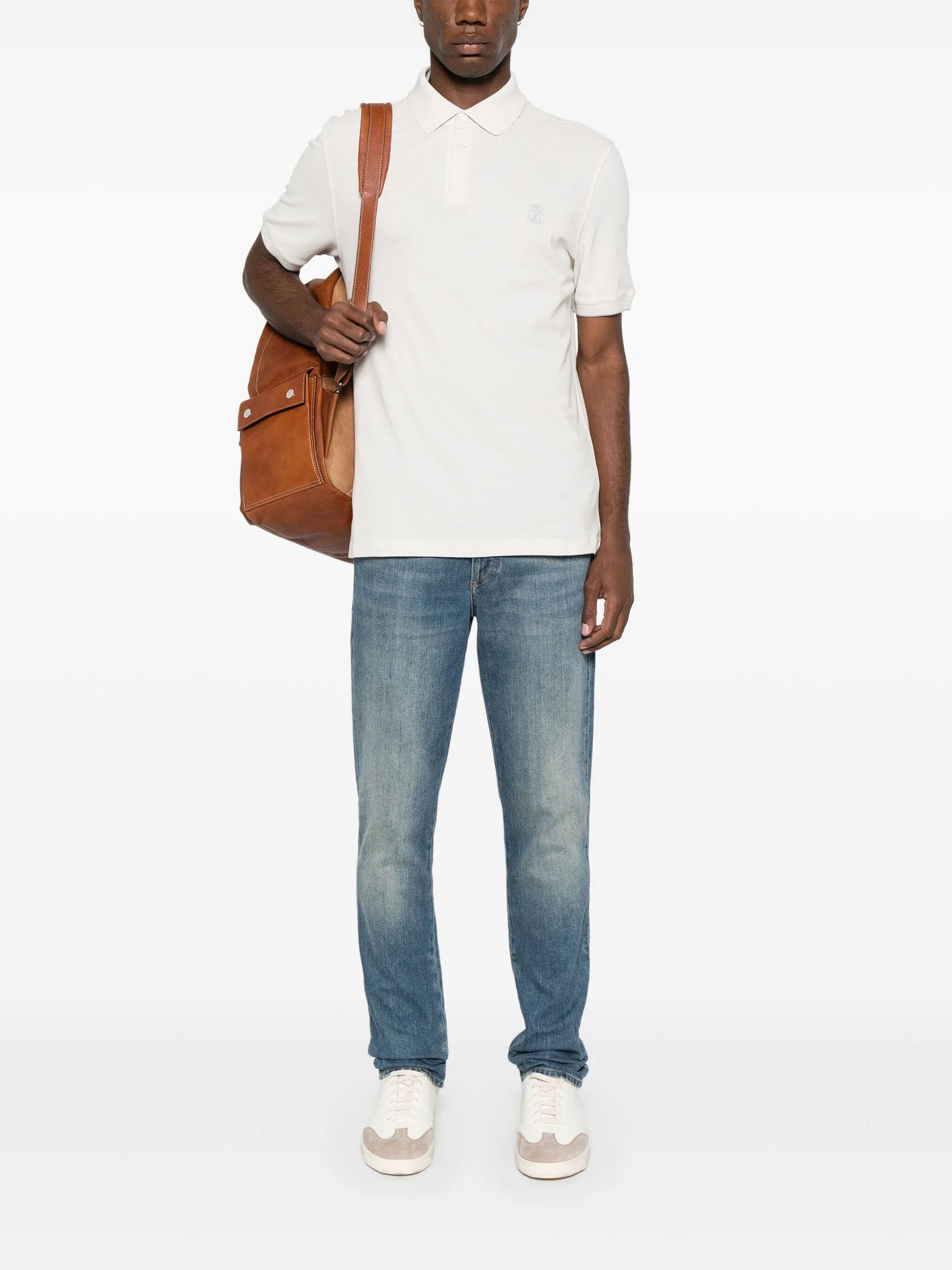 logo-print polo shirt