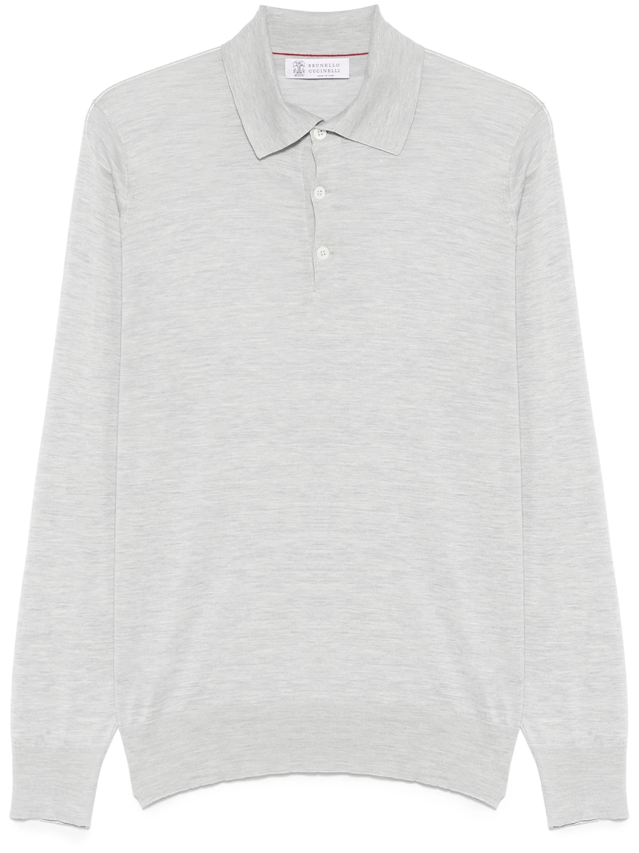 fine-knit polo shirt