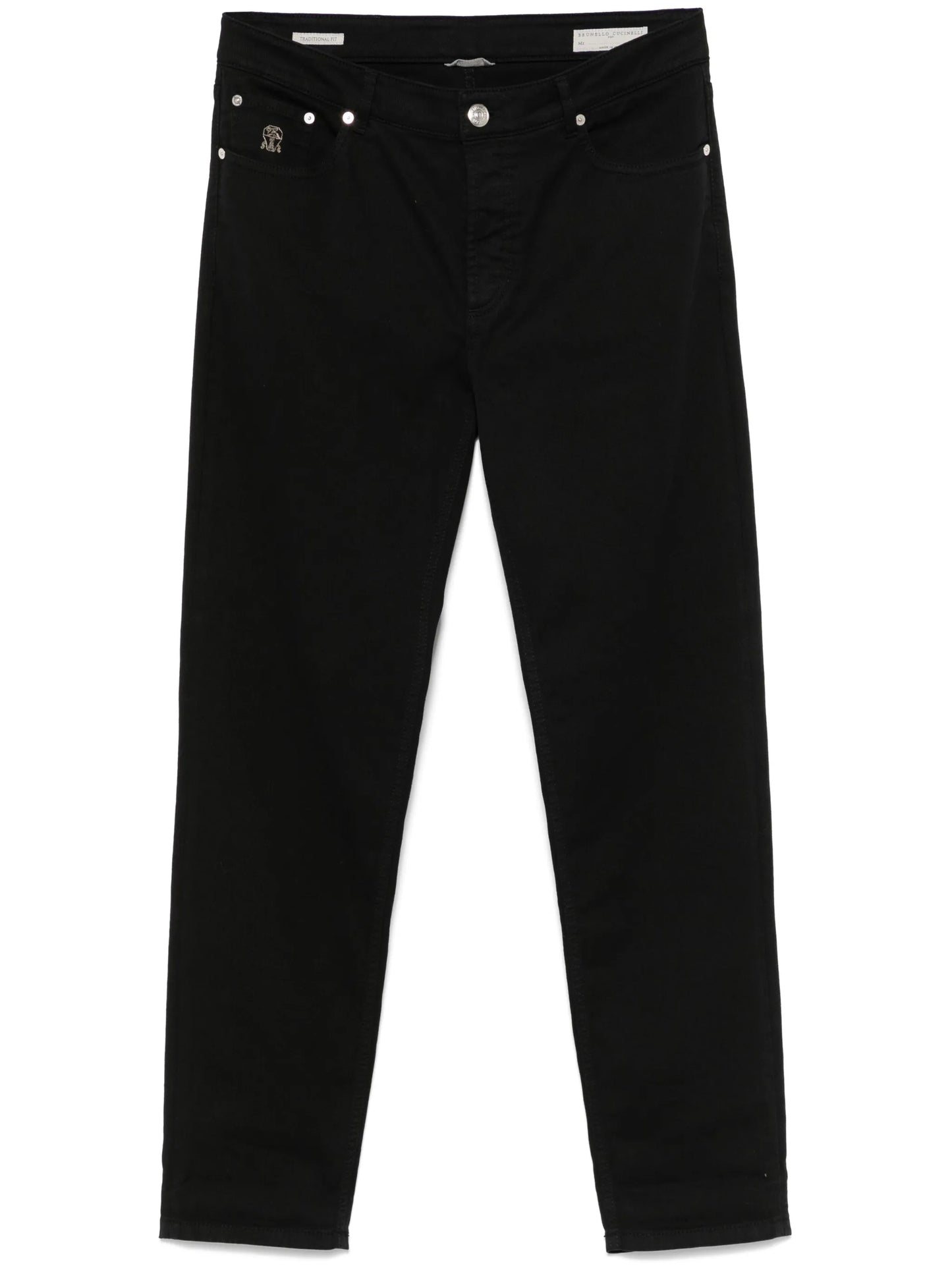 logo-embroidered jeans
