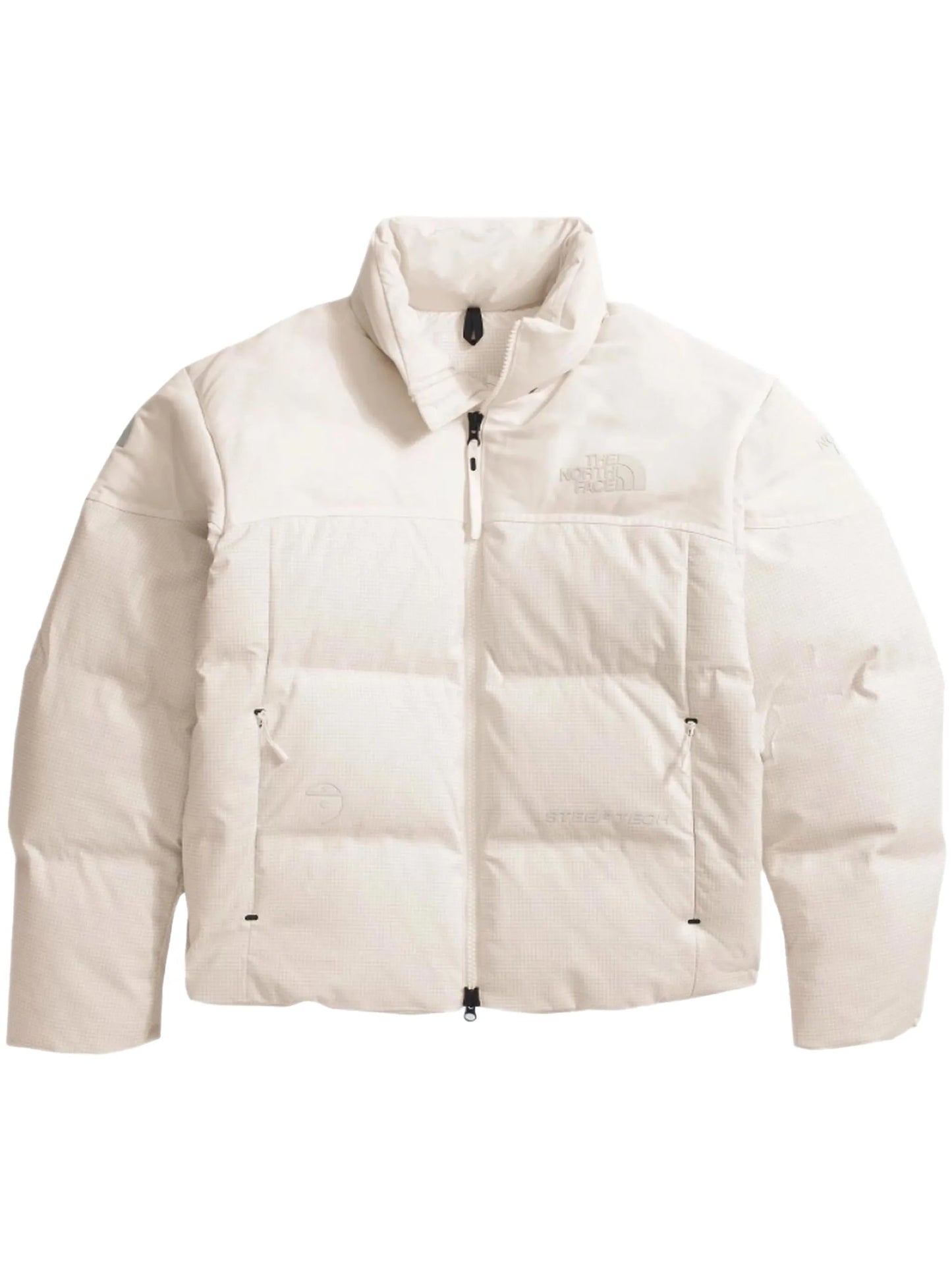 logo-embroidered padded jacket
