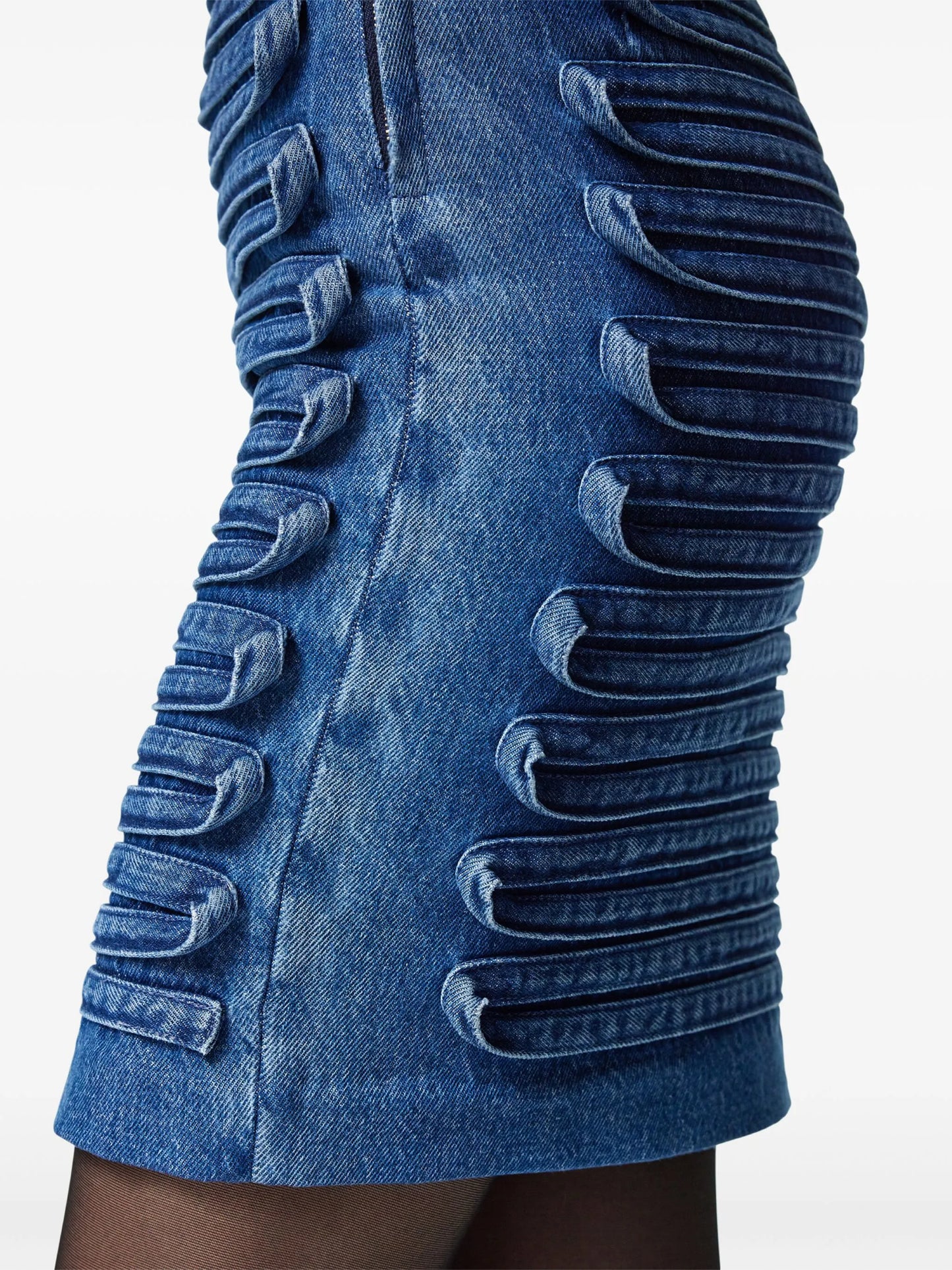 denim mini skirt