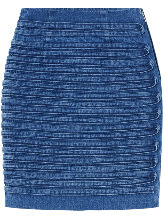 denim mini skirt