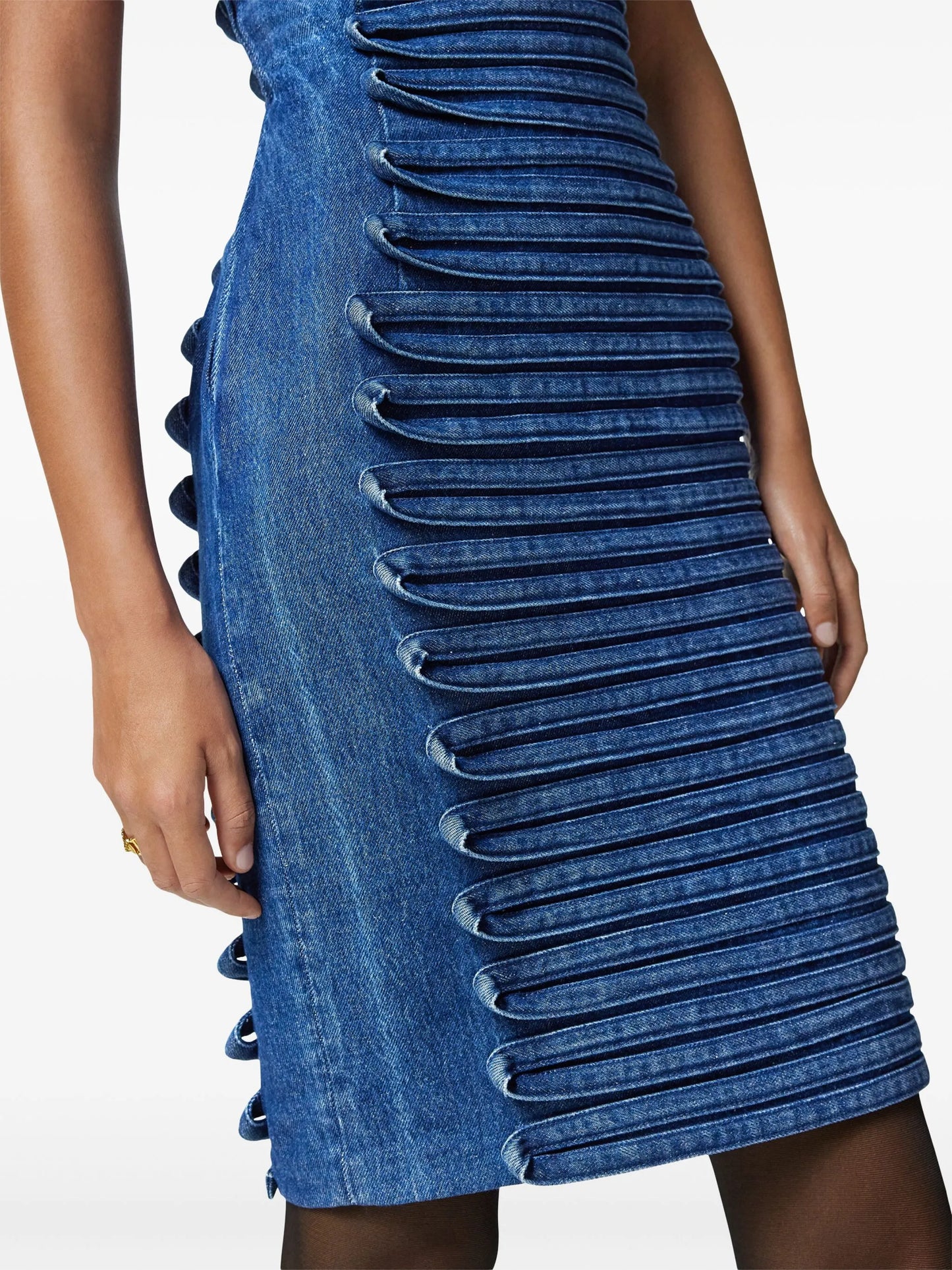denim mini dress